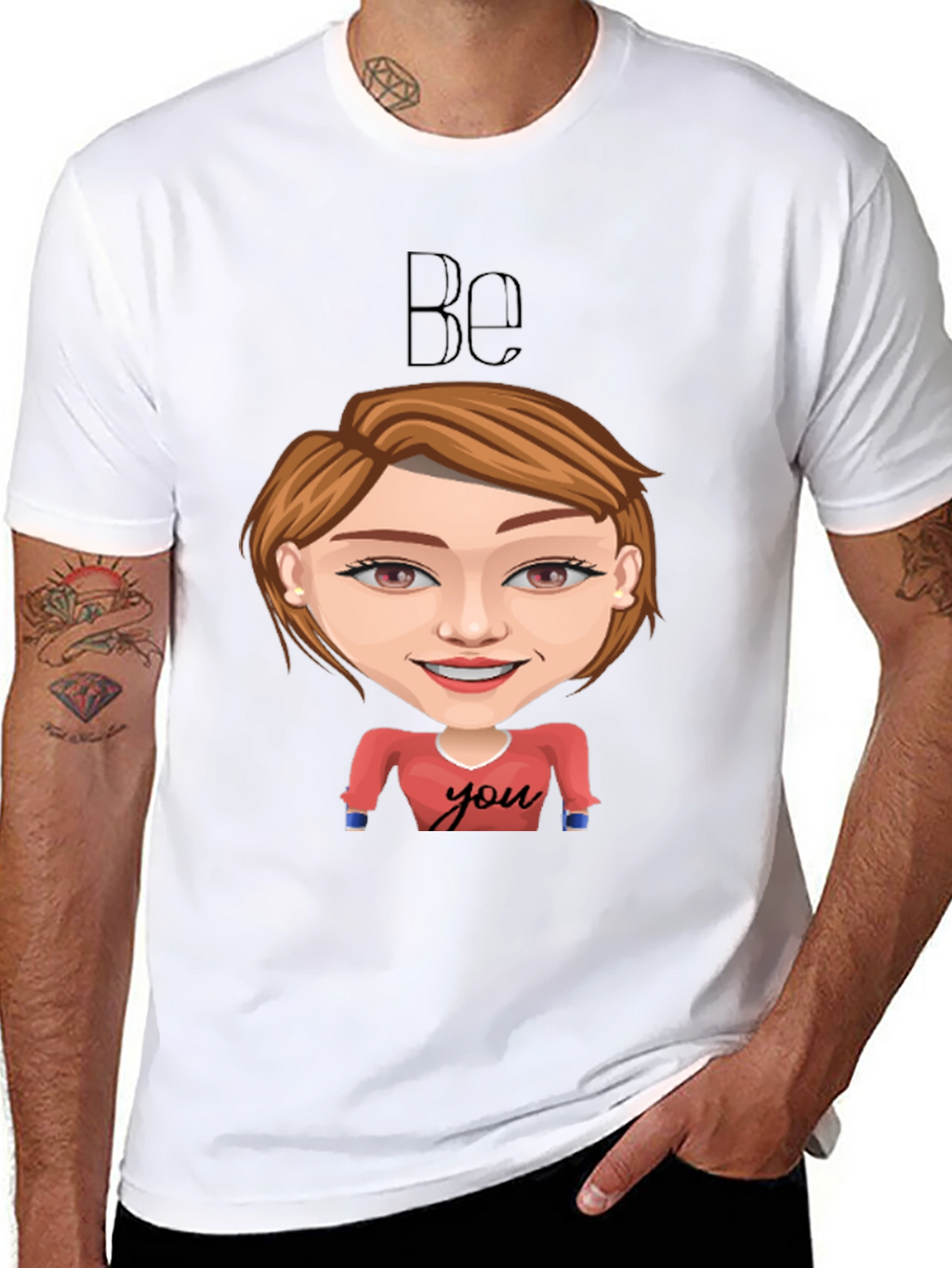 Be You Graphic Tee - Black Short Sleeve