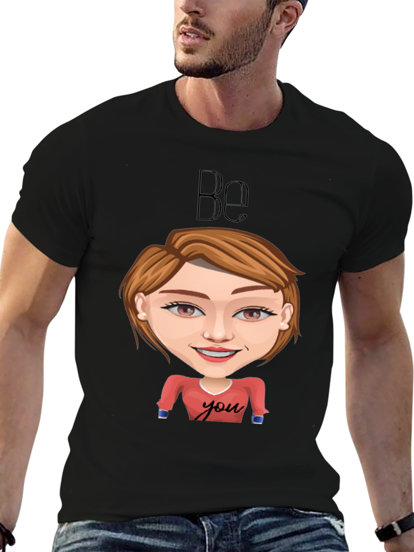 Be You Graphic Tee - Black Short Sleeve