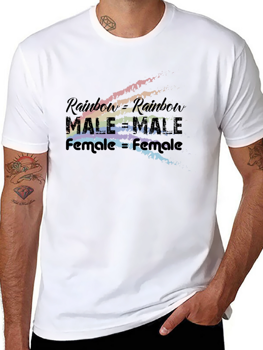 Rainbow Equality T-Shirt - Male & Female Love