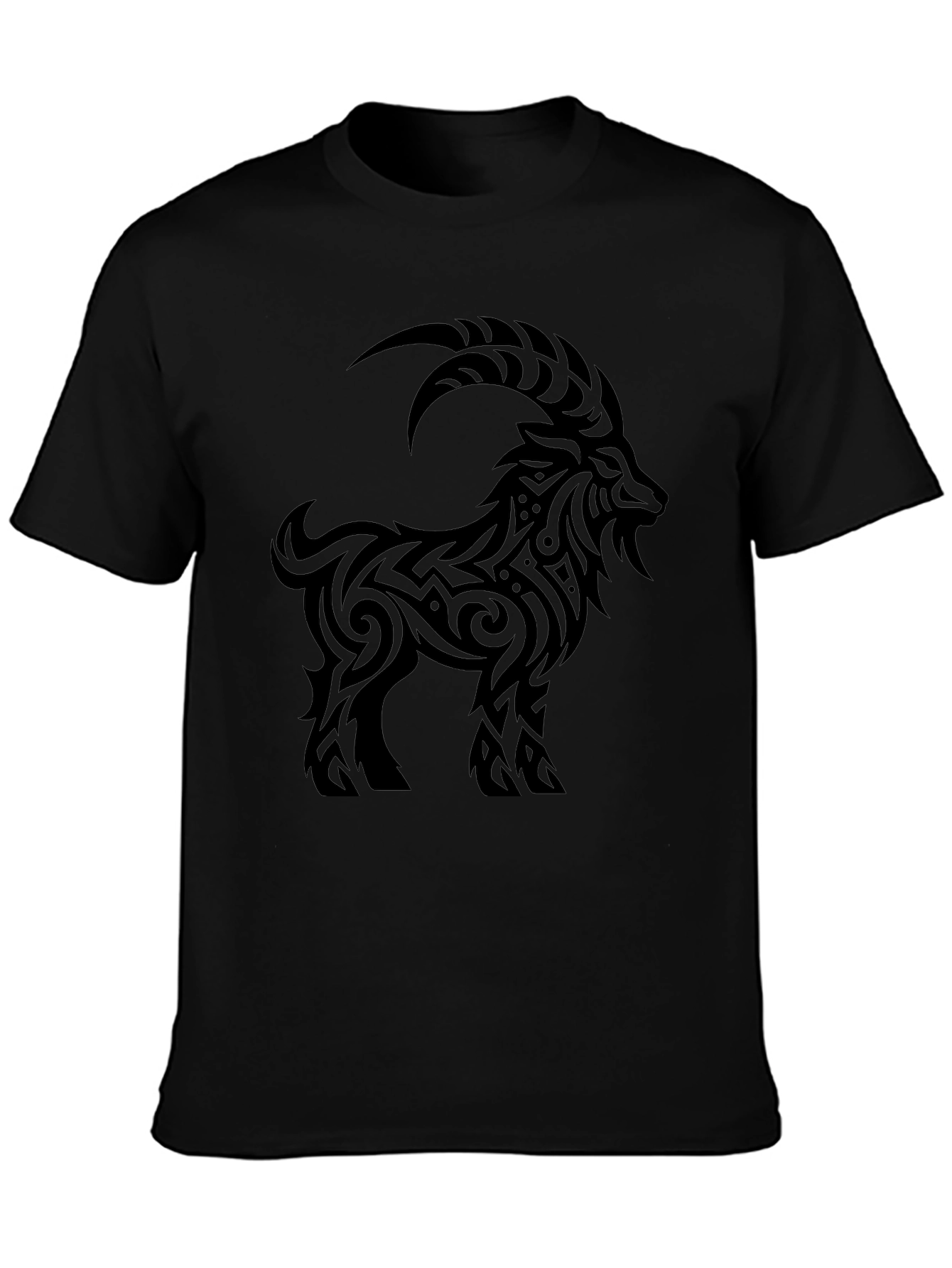 Tribal Goat Black T-Shirt