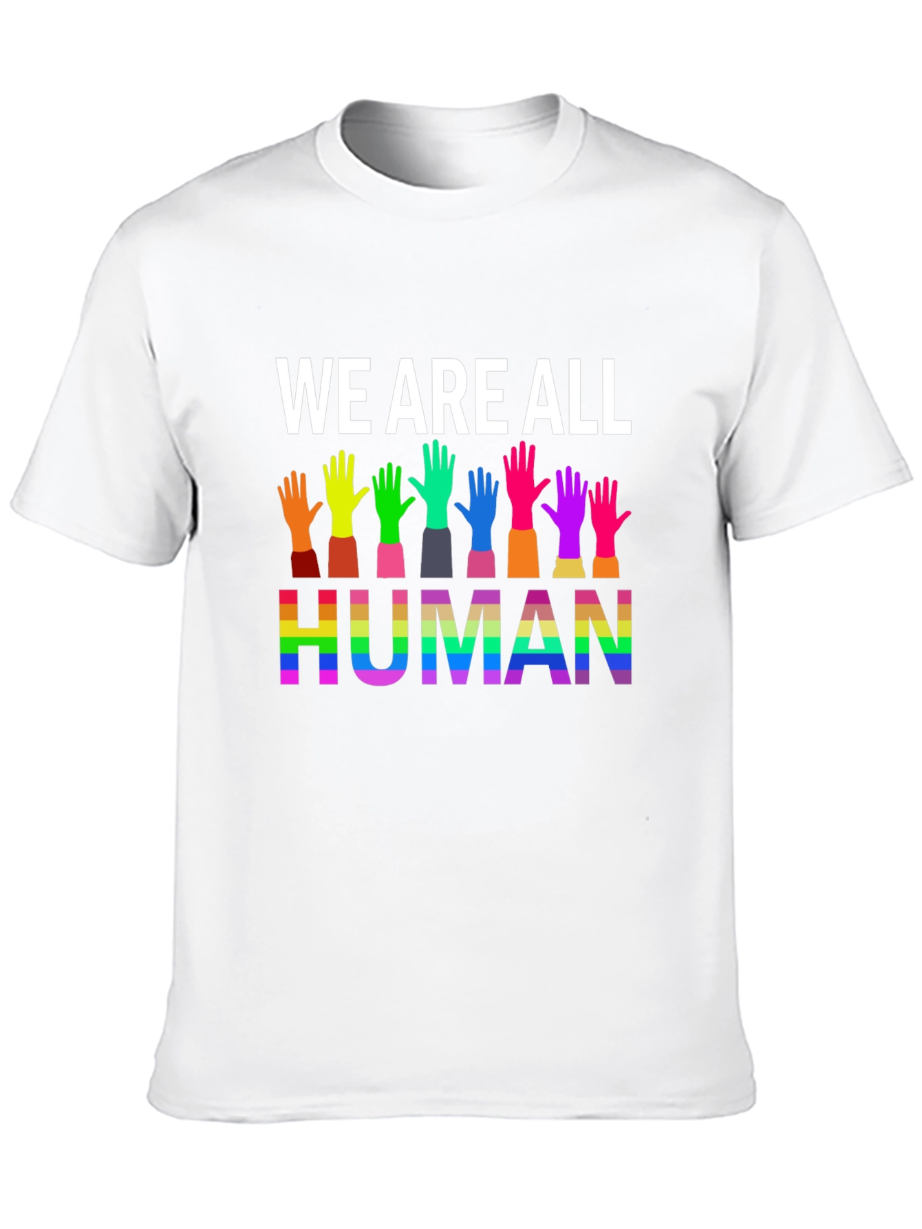 We Are All Human Graphic Tee - Pride T-Shirt