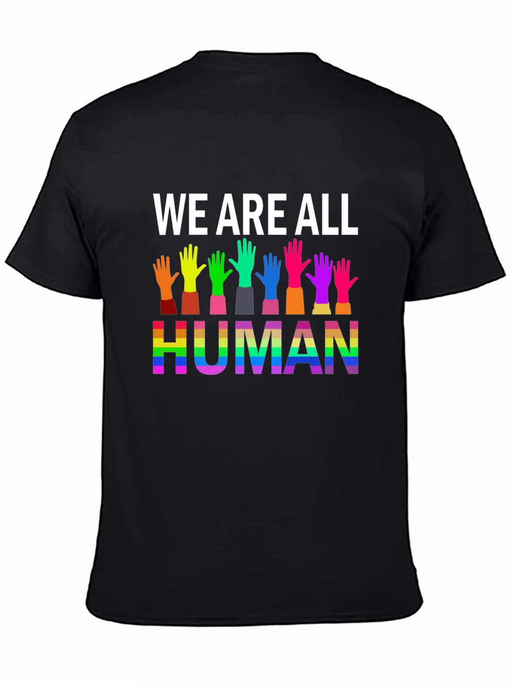 We Are All Human Graphic Tee - Pride T-Shirt