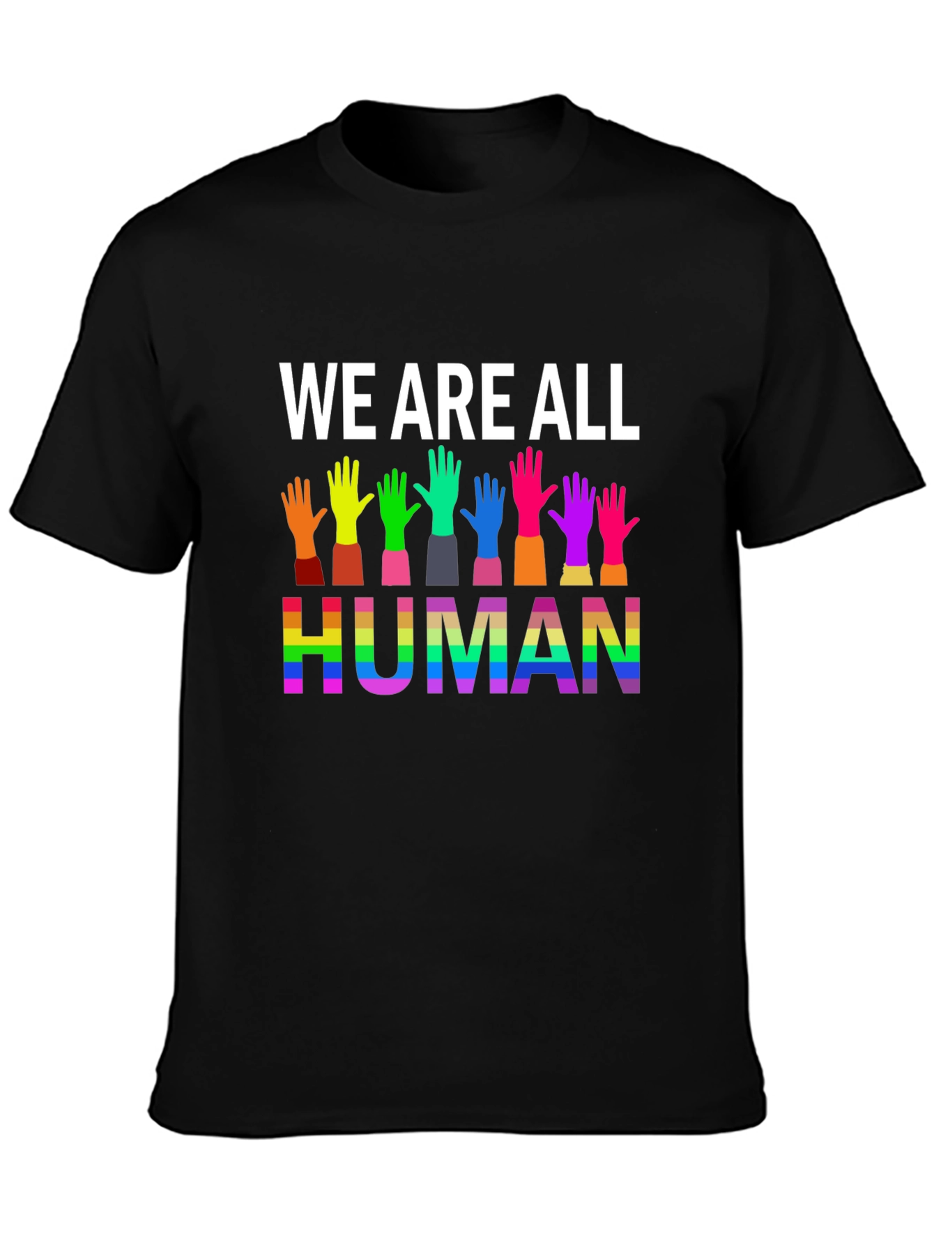 We Are All Human Graphic Tee - Pride T-Shirt