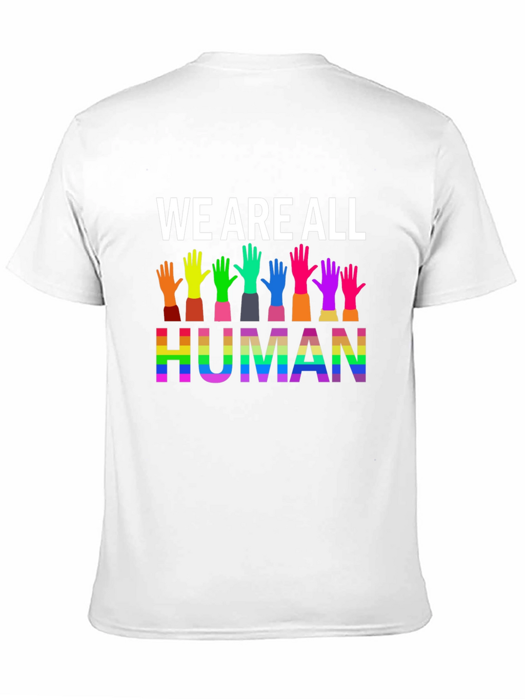 We Are All Human Graphic Tee - Pride T-Shirt