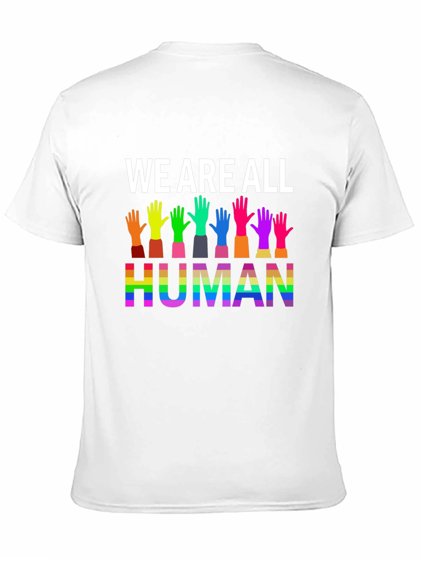 We Are All Human Graphic Tee - Pride T-Shirt