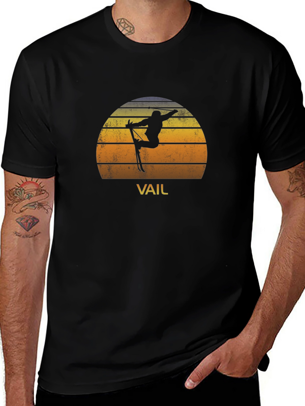 Retro Vail Skiing T-Shirt