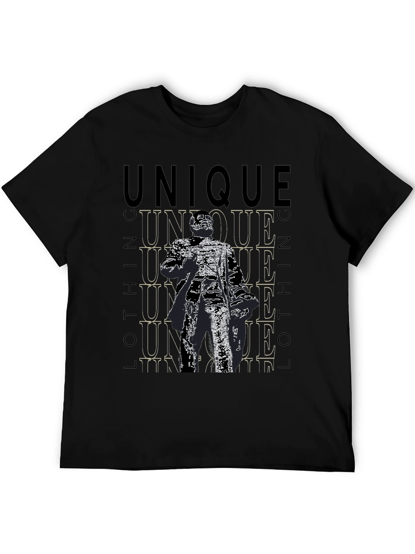 Unique Clothing Graphic Black T-Shirt