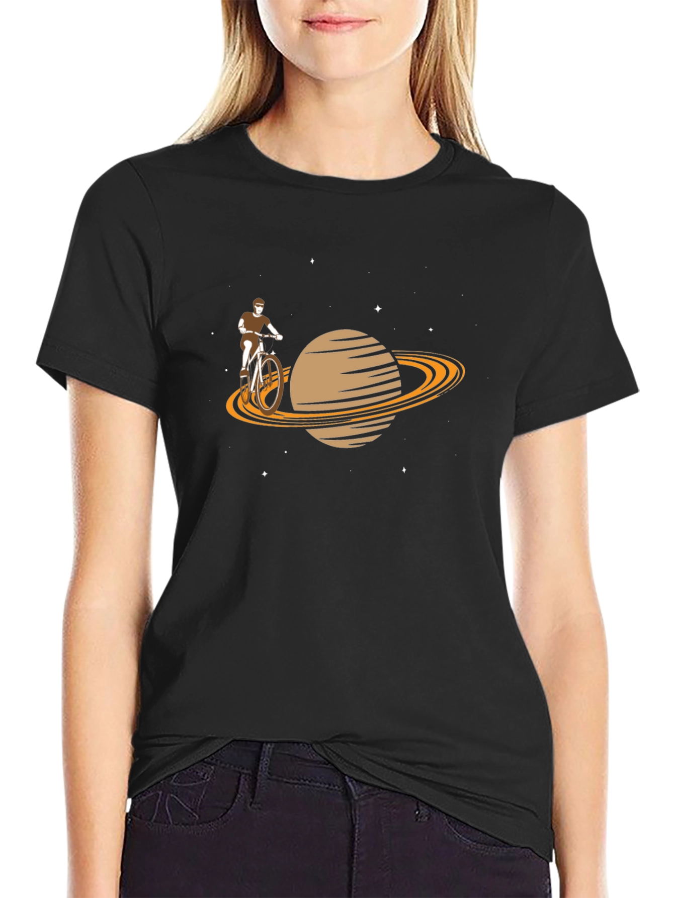 Saturn Biker Graphic T-Shirt