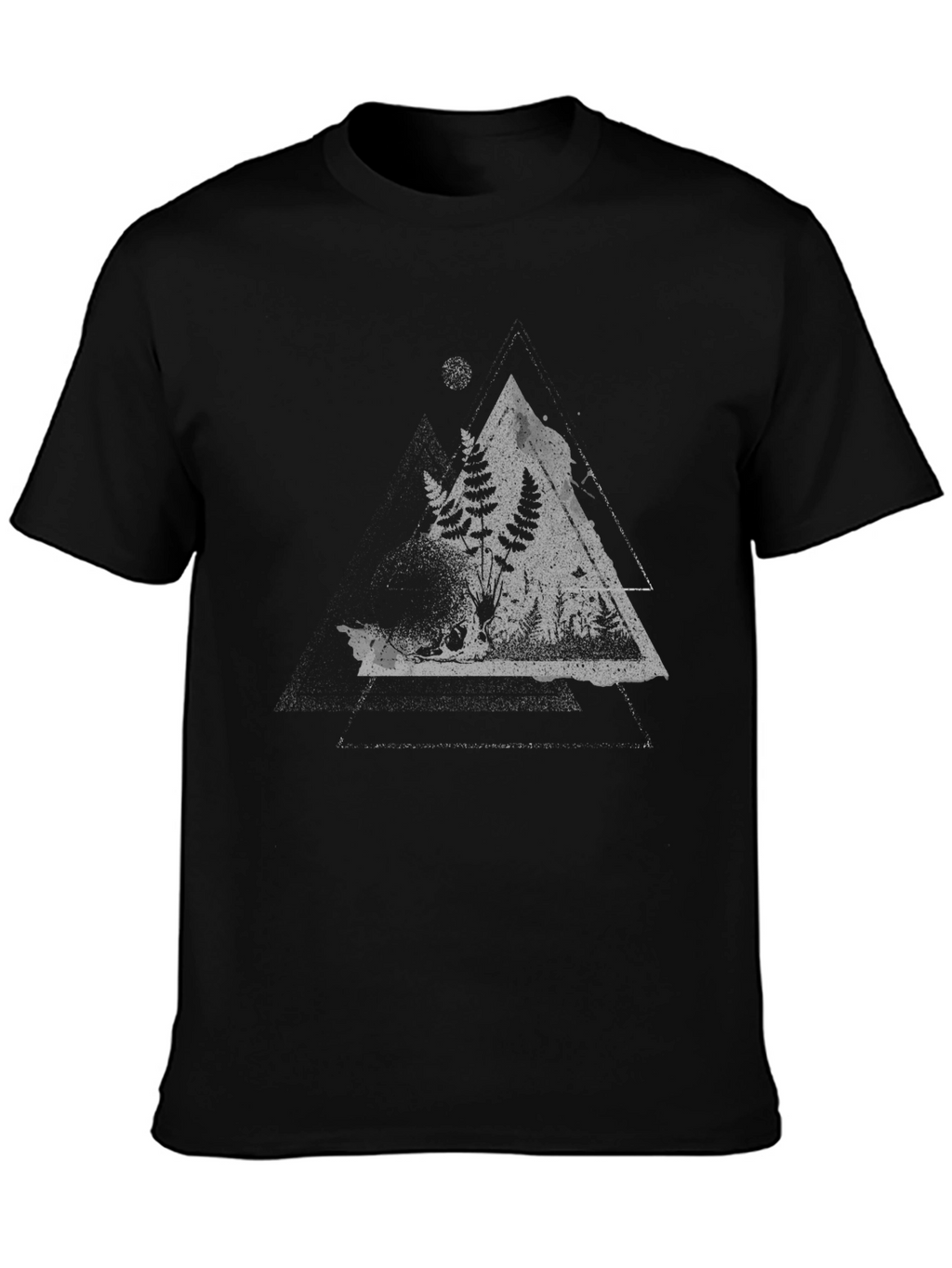 Nature Triangle Graphic Tee - Black