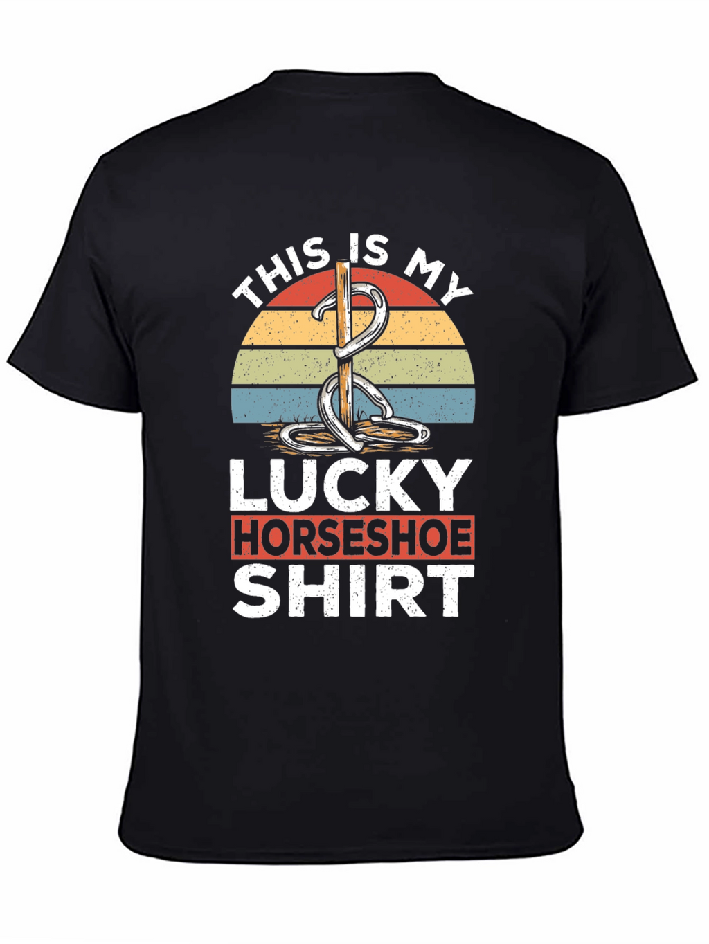 Lucky Horseshoe Shirt - Retro Style Graphic Tee