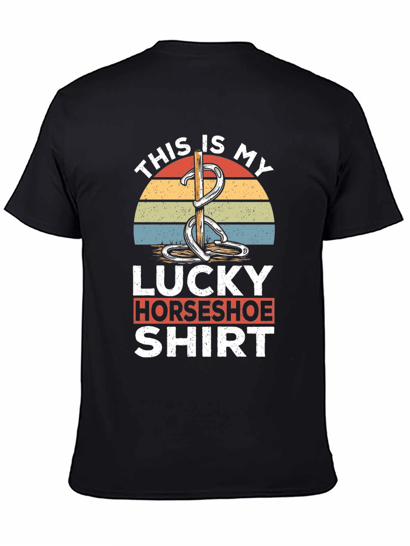 Lucky Horseshoe Shirt - Retro Style Graphic Tee