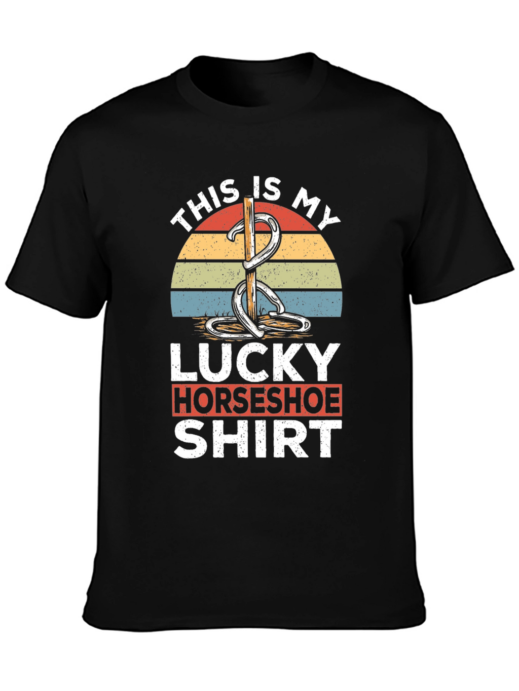Lucky Horseshoe Shirt - Retro Style Graphic Tee