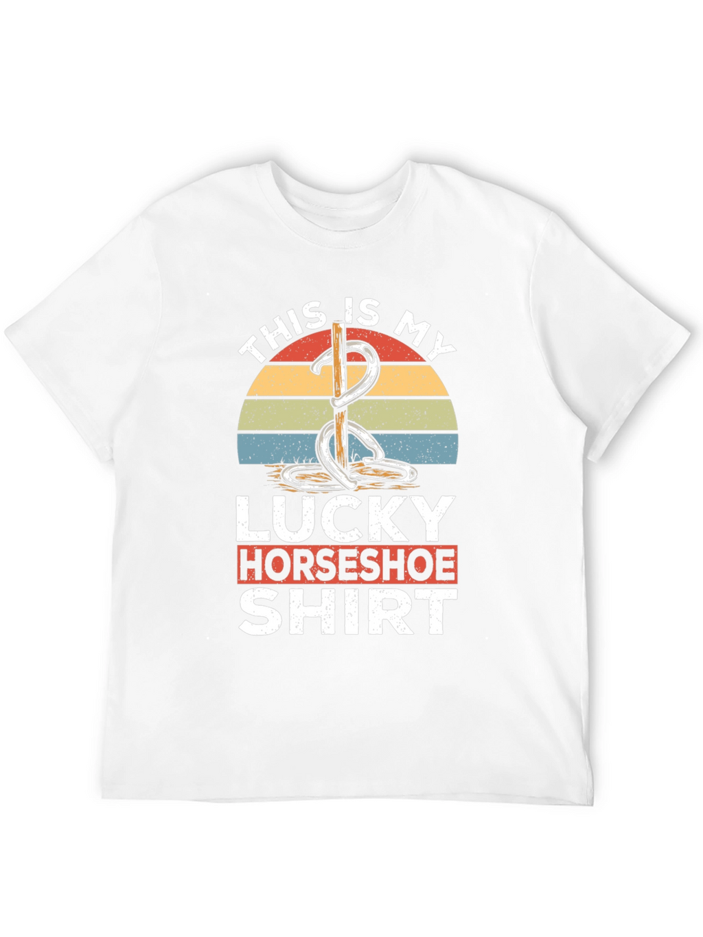 Lucky Horseshoe Shirt - Retro Style Graphic Tee