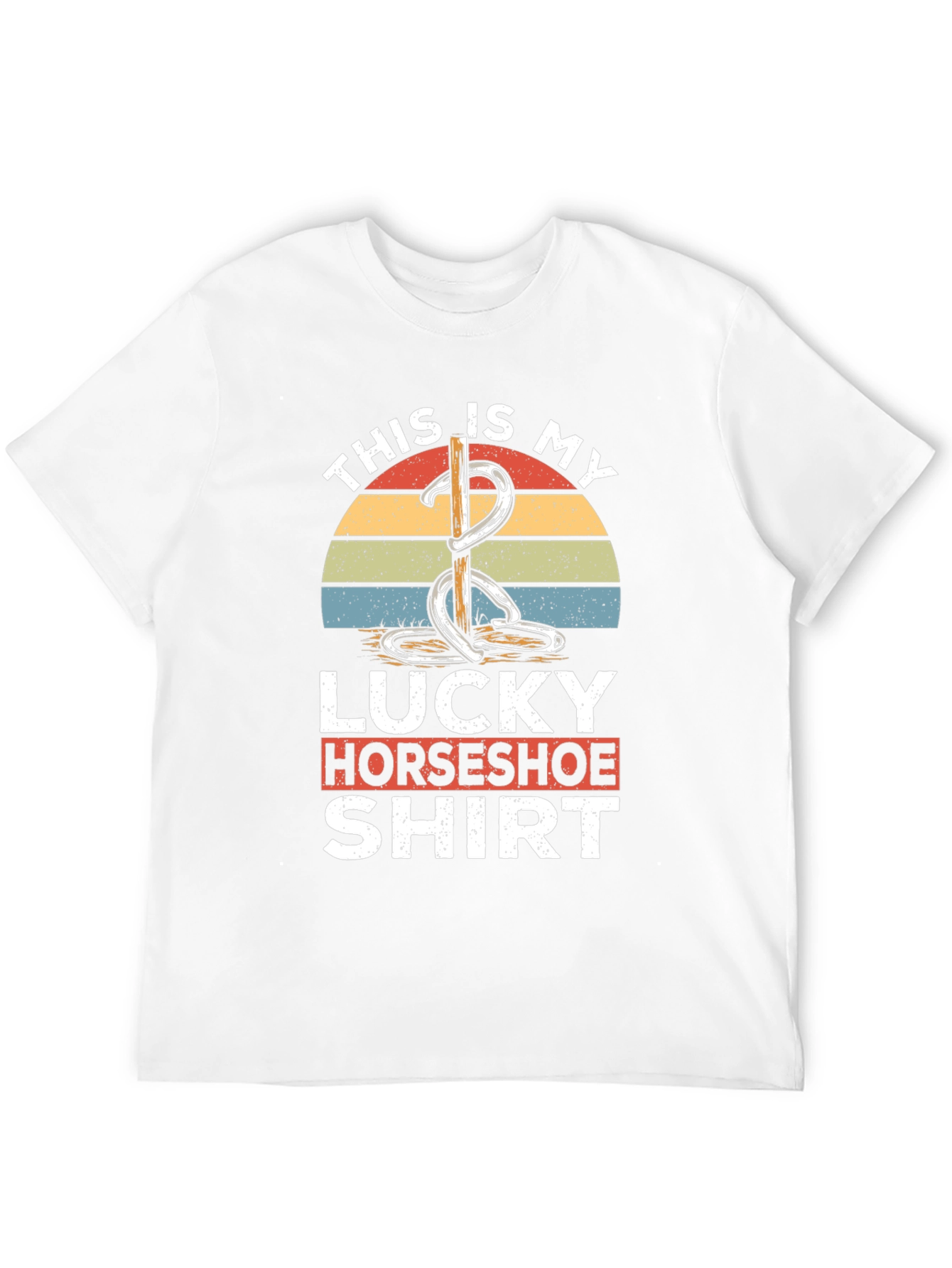 Lucky Horseshoe Shirt - Retro Style Graphic Tee