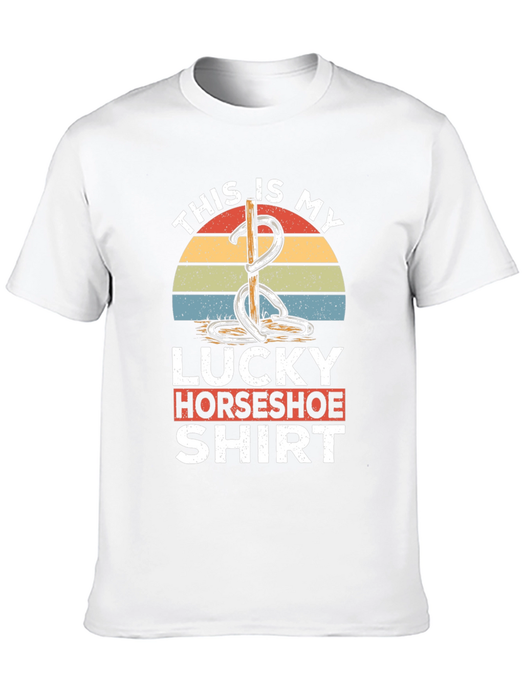 Lucky Horseshoe Shirt - Retro Style Graphic Tee