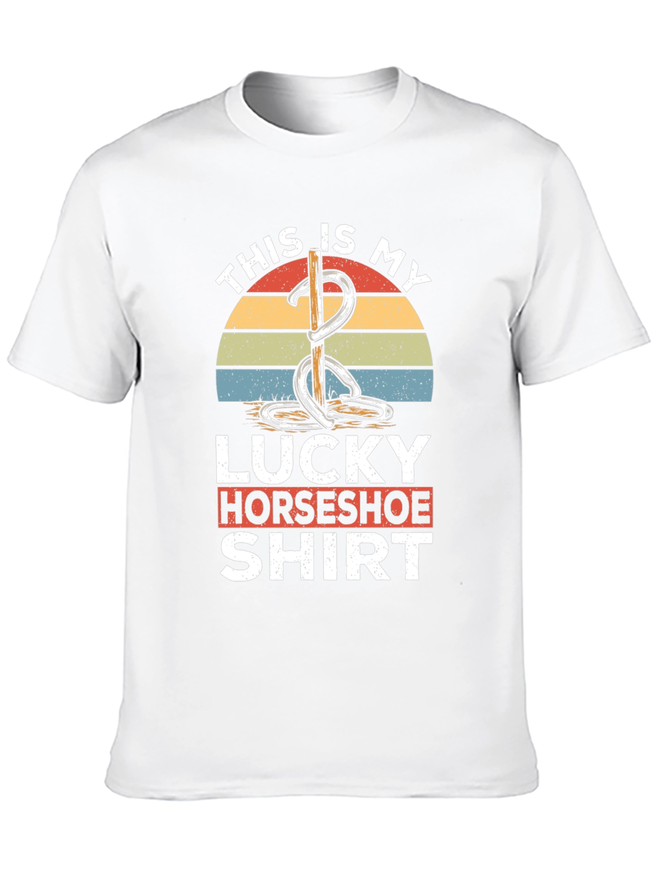 Lucky Horseshoe Shirt - Retro Style Graphic Tee