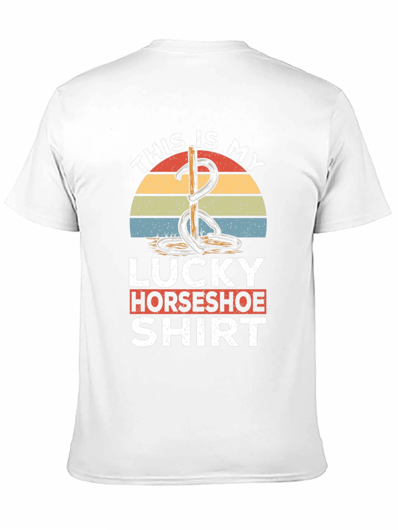 Lucky Horseshoe Shirt - Retro Style Graphic Tee