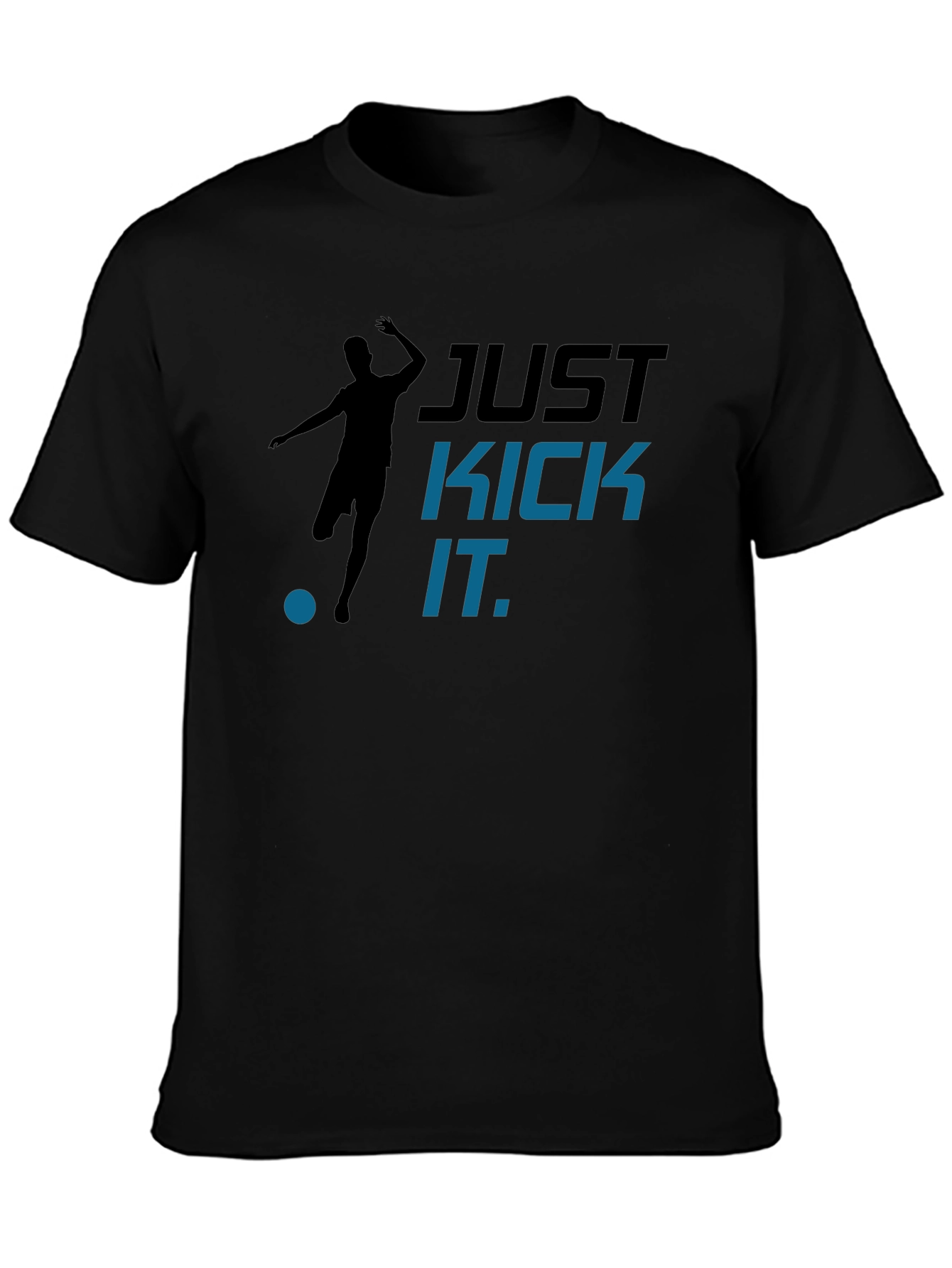 Just Kick It Graphic T-Shirt - Black