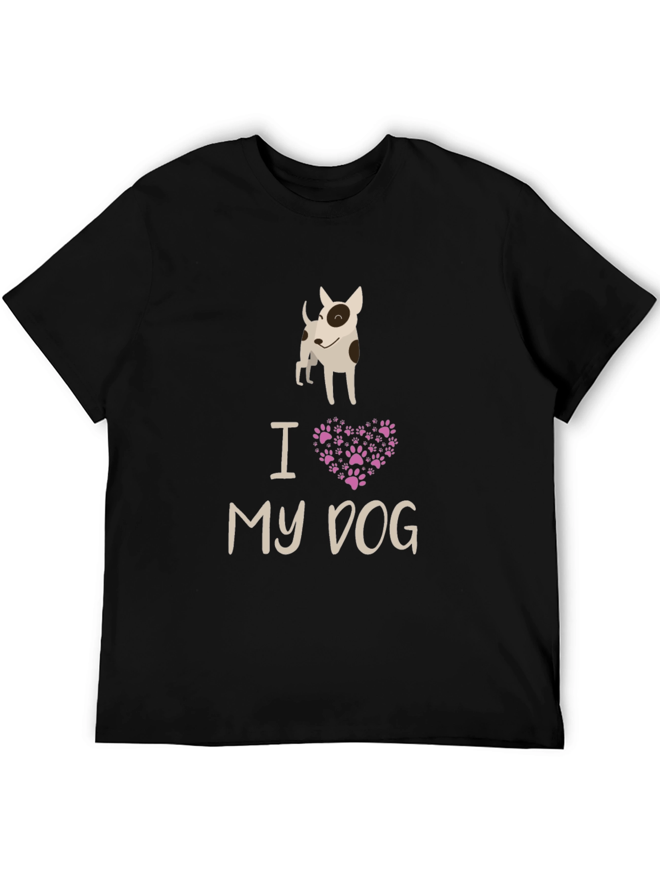 I Love My Dog Black Graphic Tee