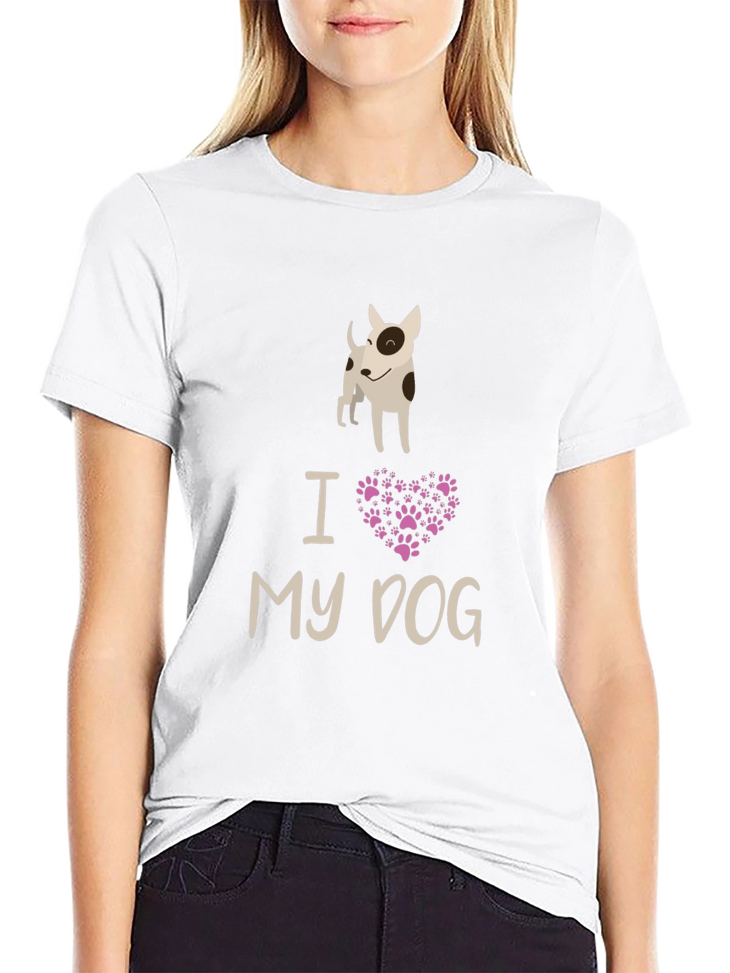 I Love My Dog Black Graphic Tee