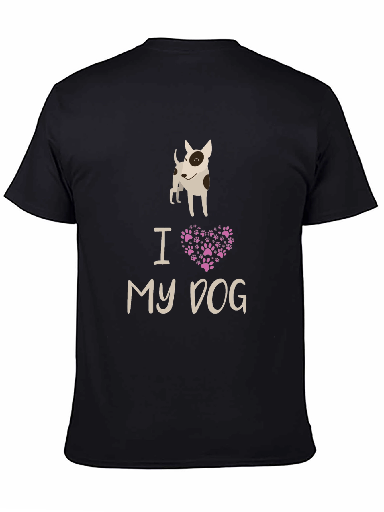 I Love My Dog Black Graphic Tee