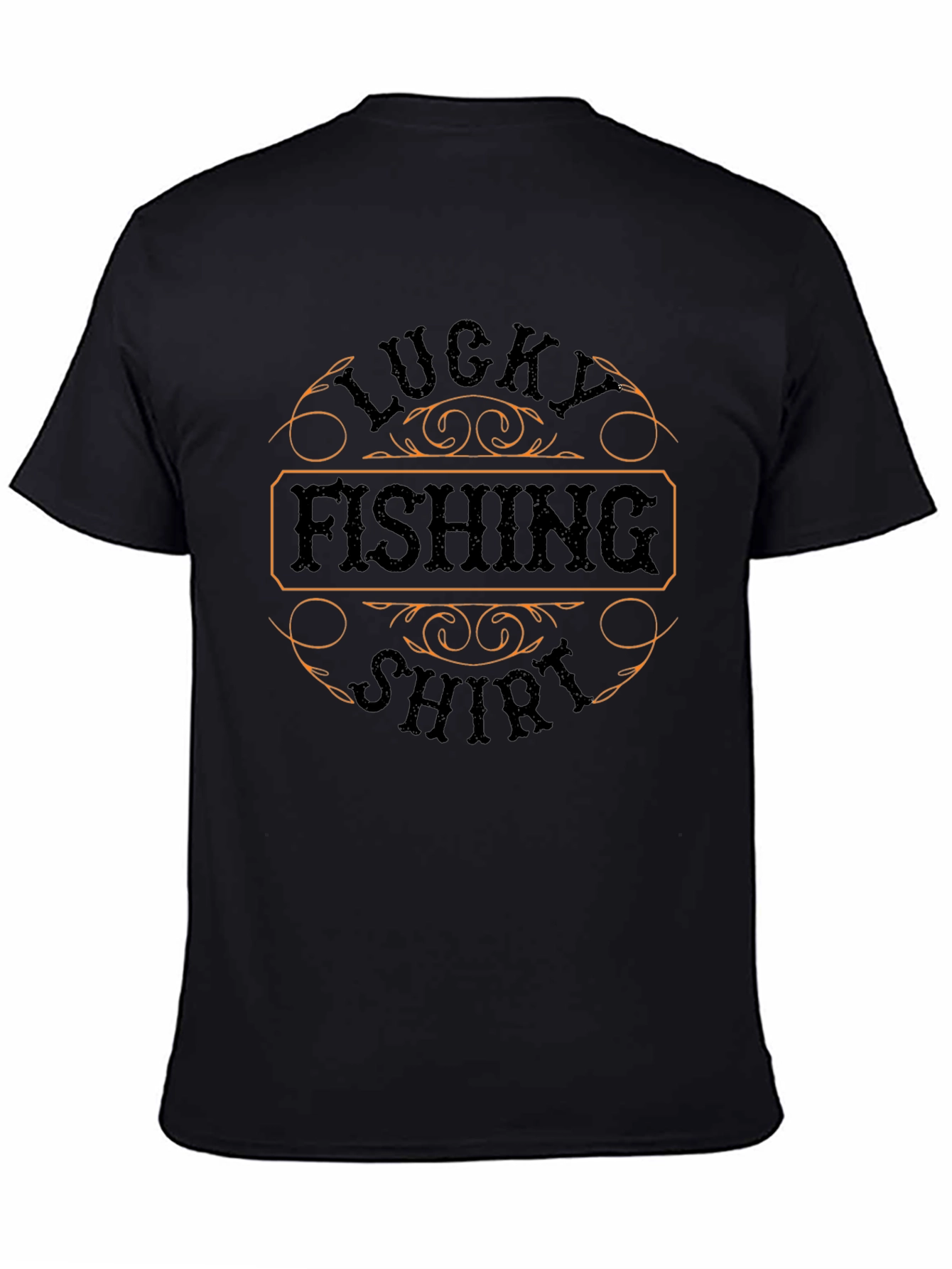 Lucky Fishing Shirt - Mens Black Tee