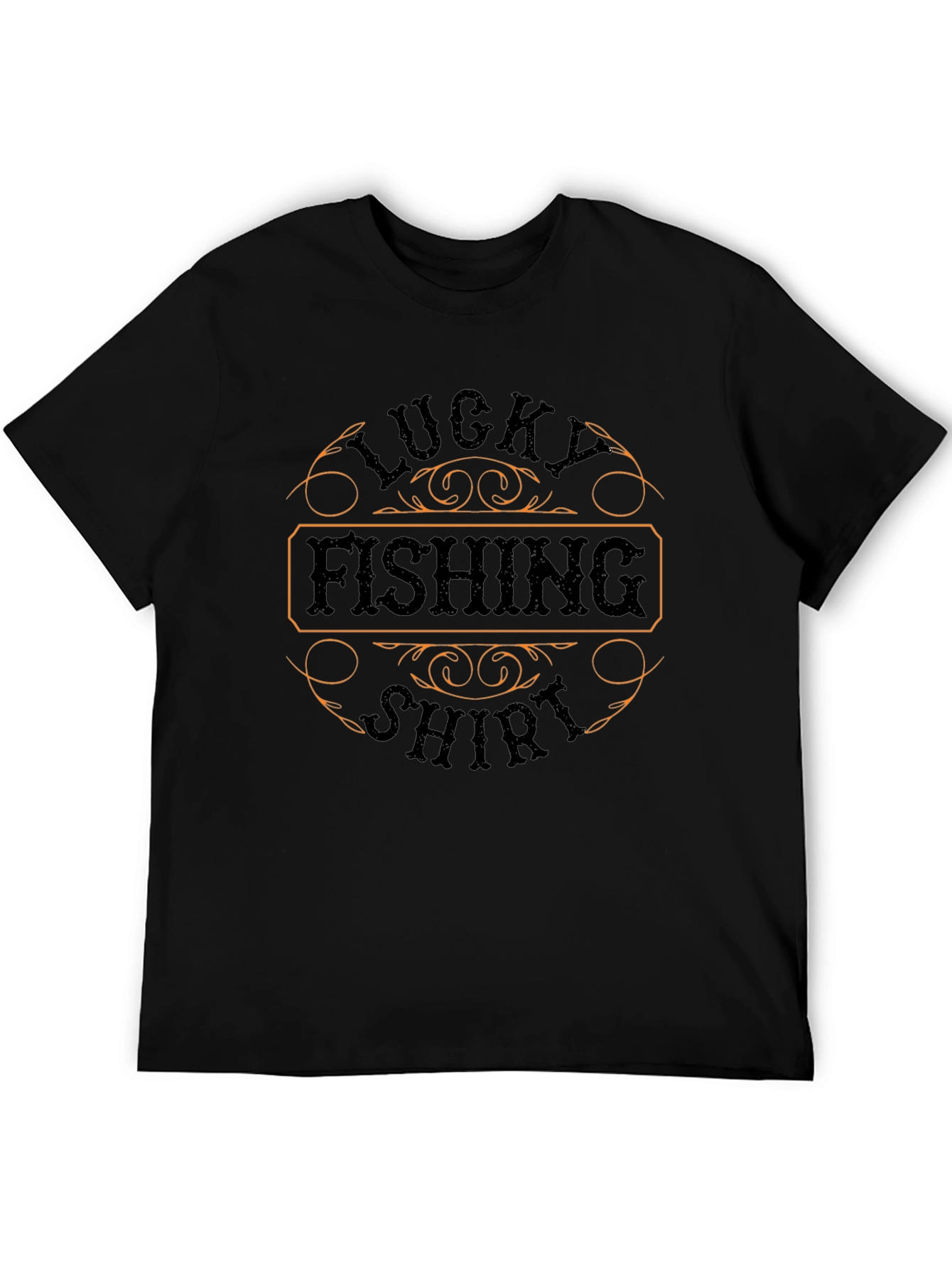 Lucky Fishing Shirt - Mens Black Tee