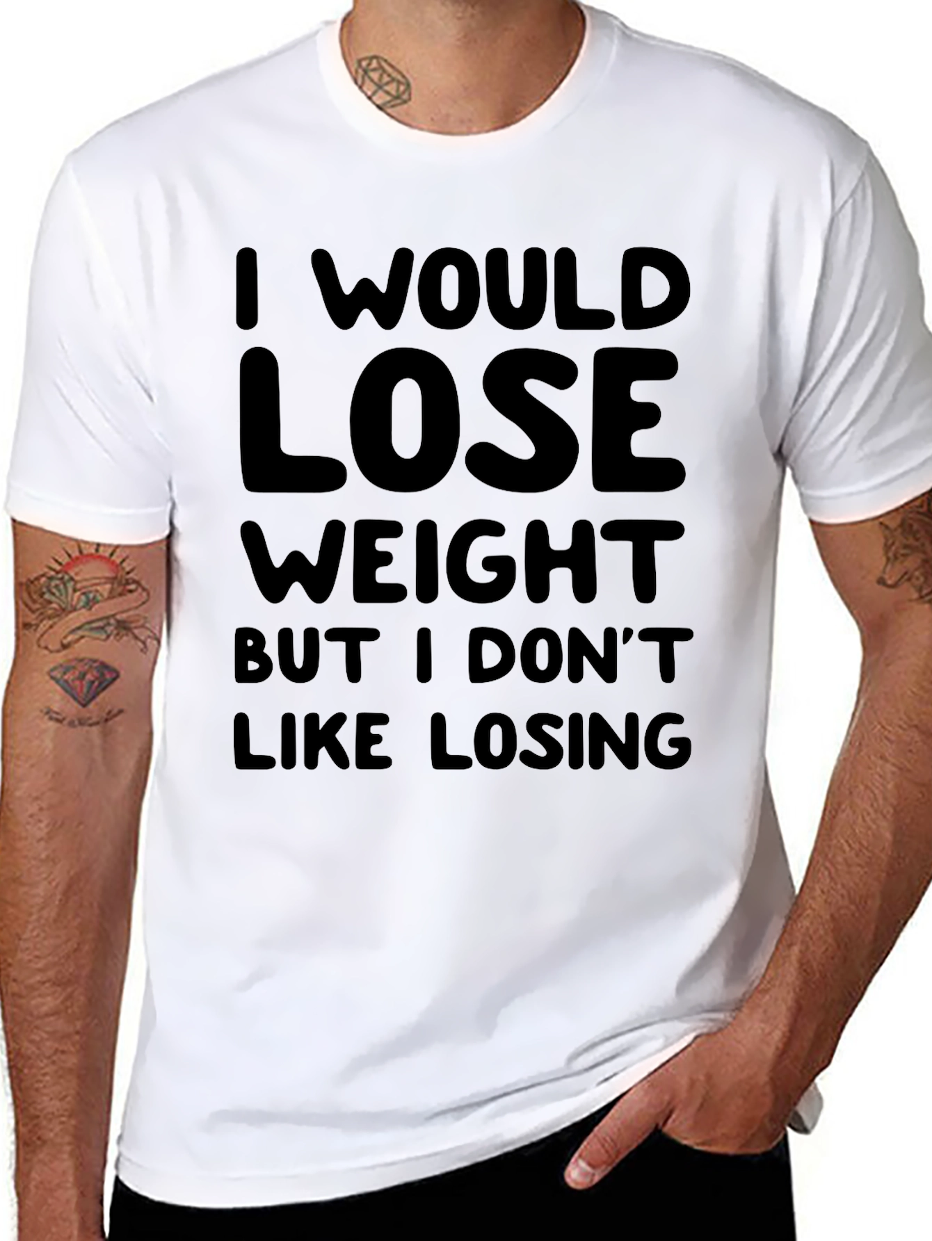Funny Weight Loss Tee - I Dont Like Losing