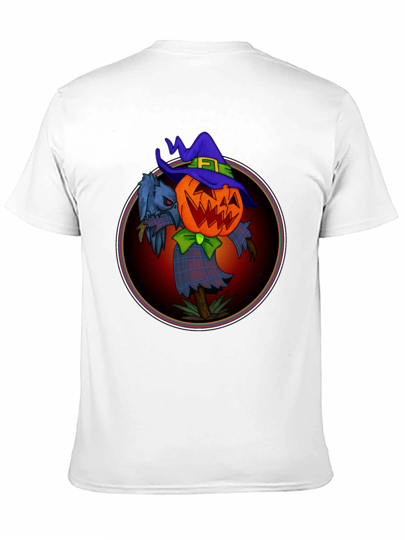Spooky Jack-O-Lantern Scarecrow Graphic Tee