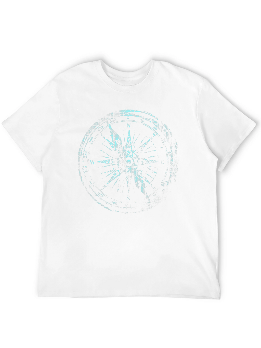 Mens Black Compass Graphic Print Tee