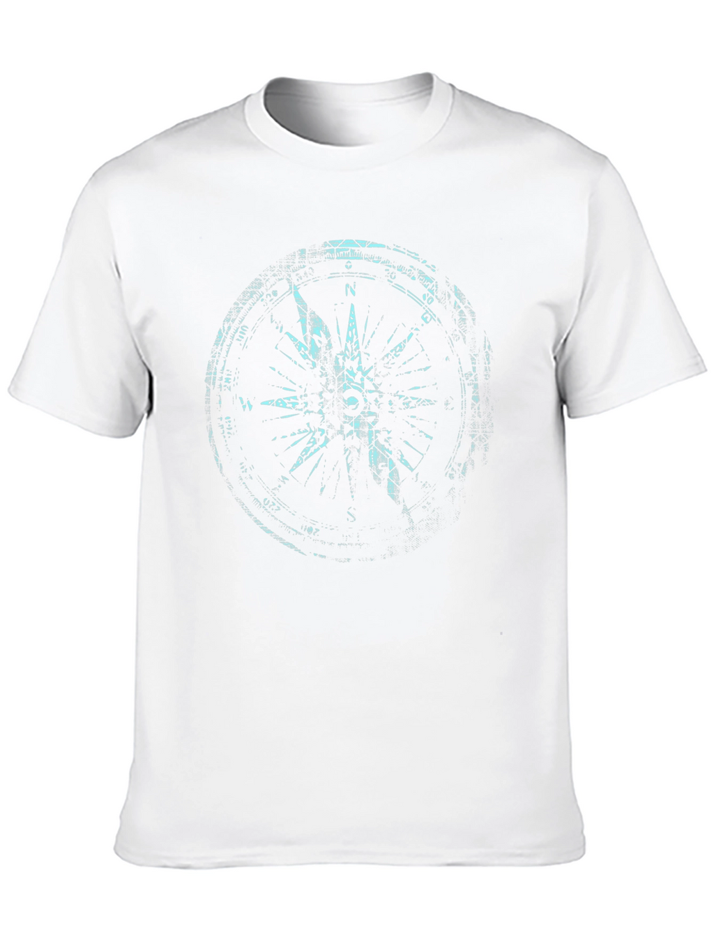 Mens Black Compass Graphic Print Tee