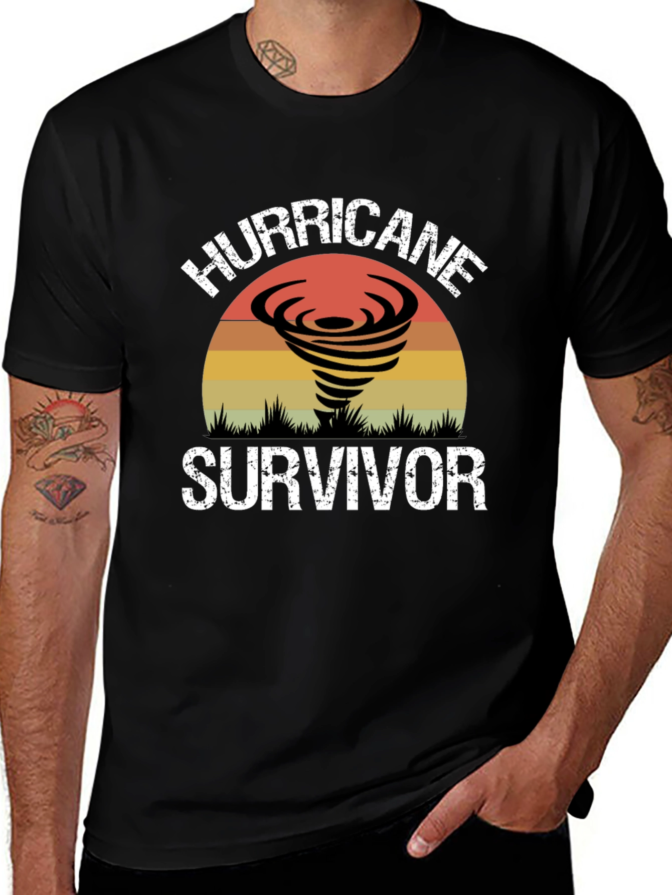 Hurricane Survivor Black Graphic Tee