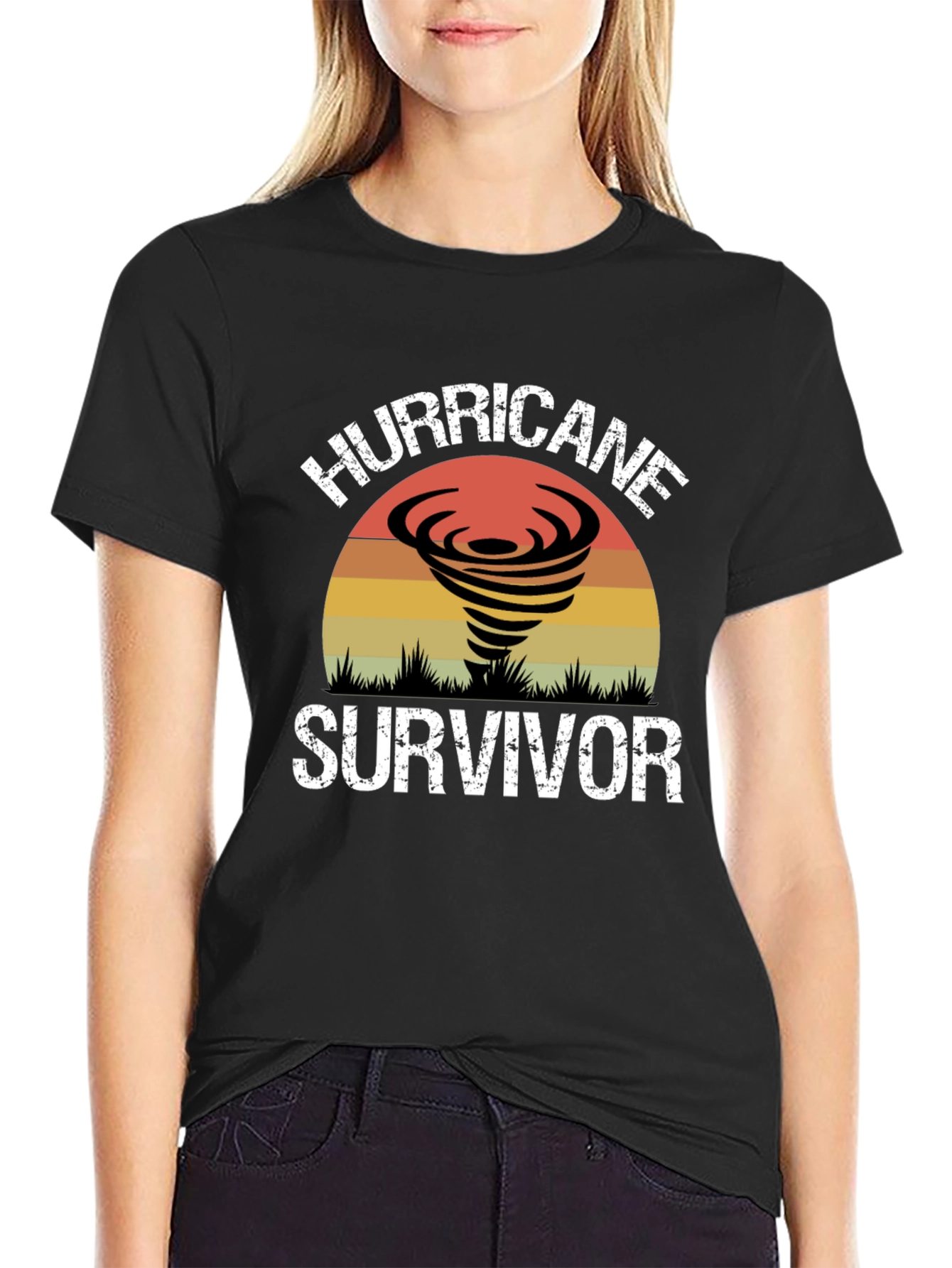 Hurricane Survivor Black Graphic Tee