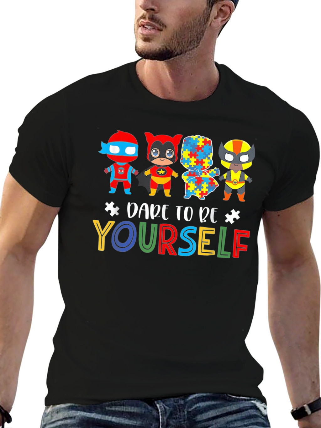 Dare To Be Yourself Autism Awareness Graphic Tee