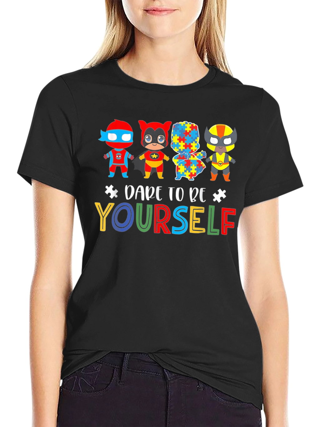 Dare To Be Yourself Autism Awareness Graphic Tee