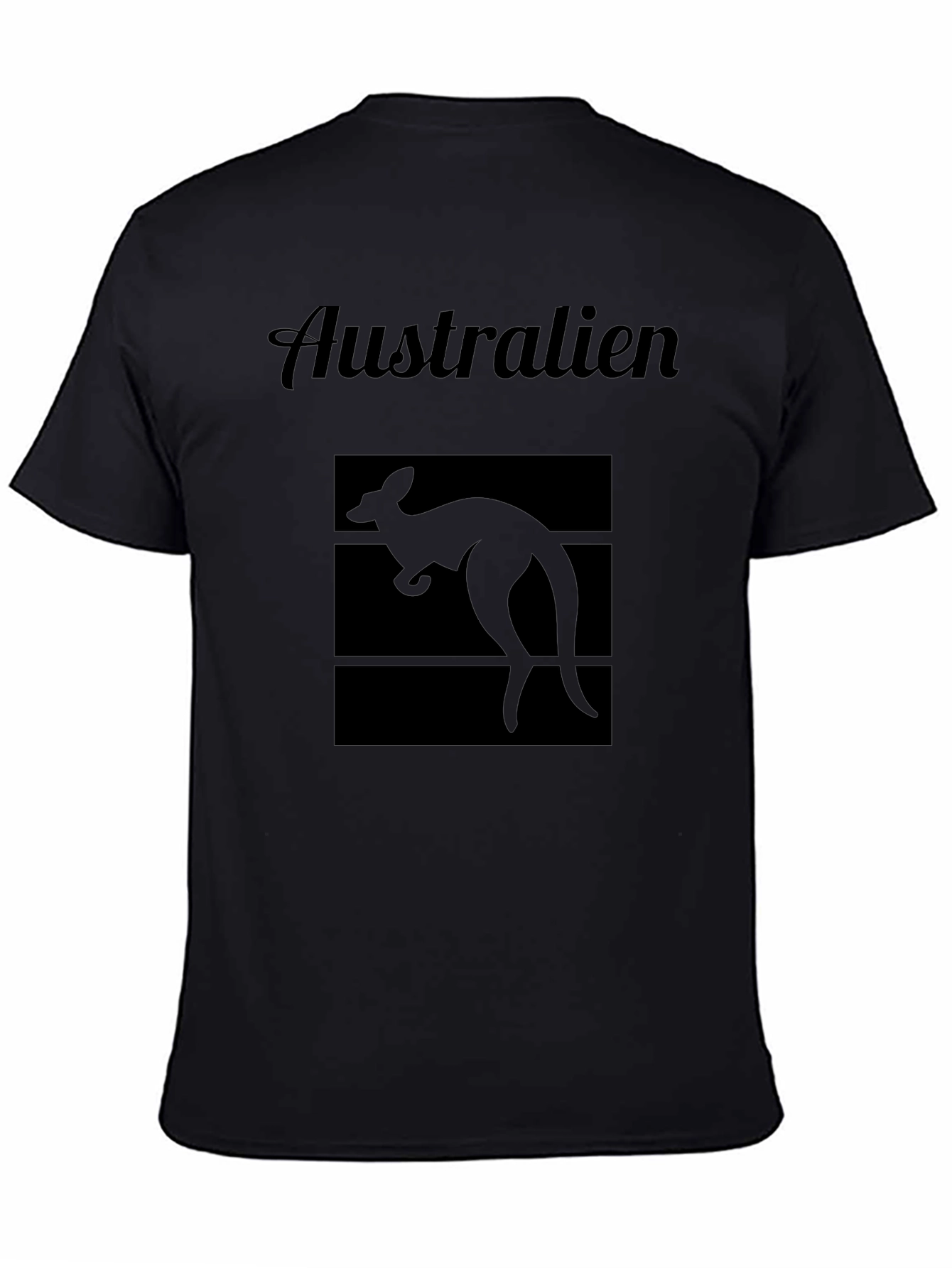 Australia Kangaroo Graphic Tee - Black