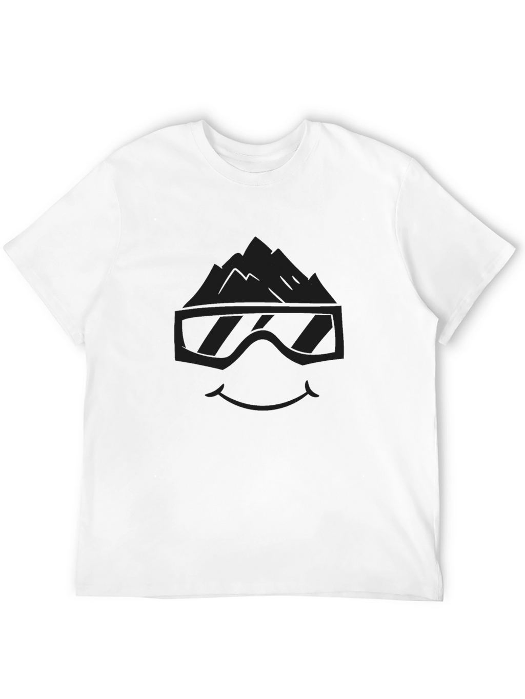 Mountain Goggles Graphic Tee - Cool Black T-Shirt