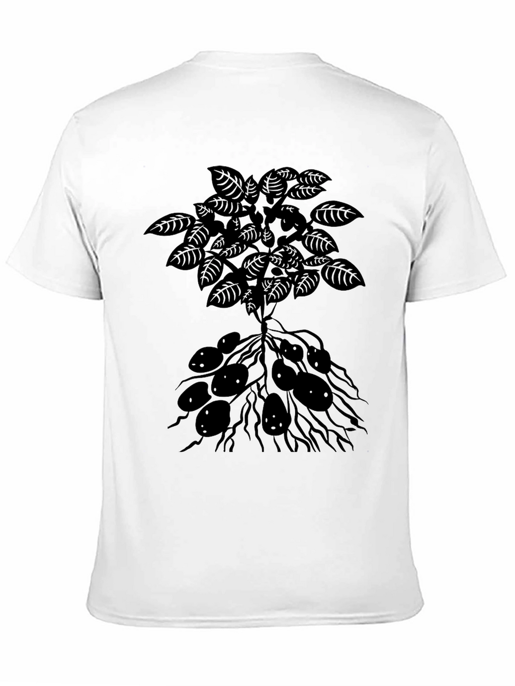 Botanical Print T-Shirt - Black