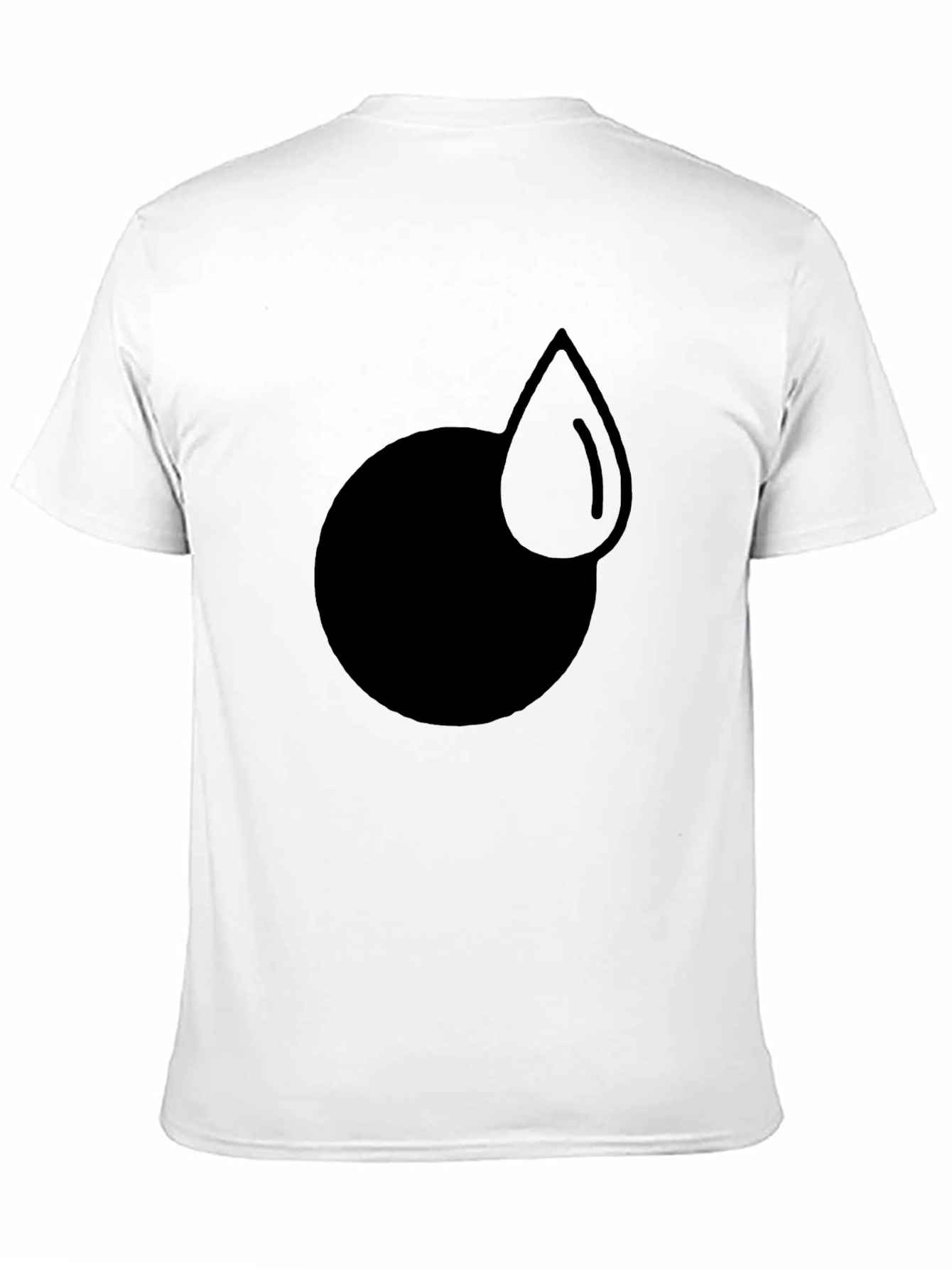 Modern Graphic Tee - Circle and Drop Design