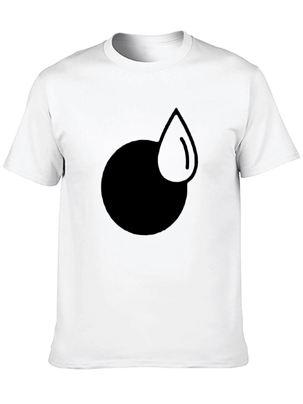 Modern Graphic Tee - Circle and Drop Design