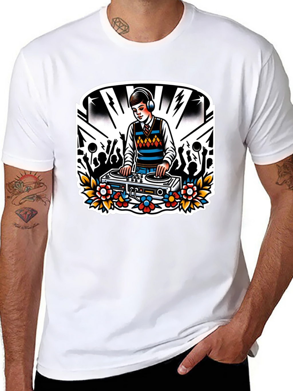 DJ Retro Graphic Tee - Black
