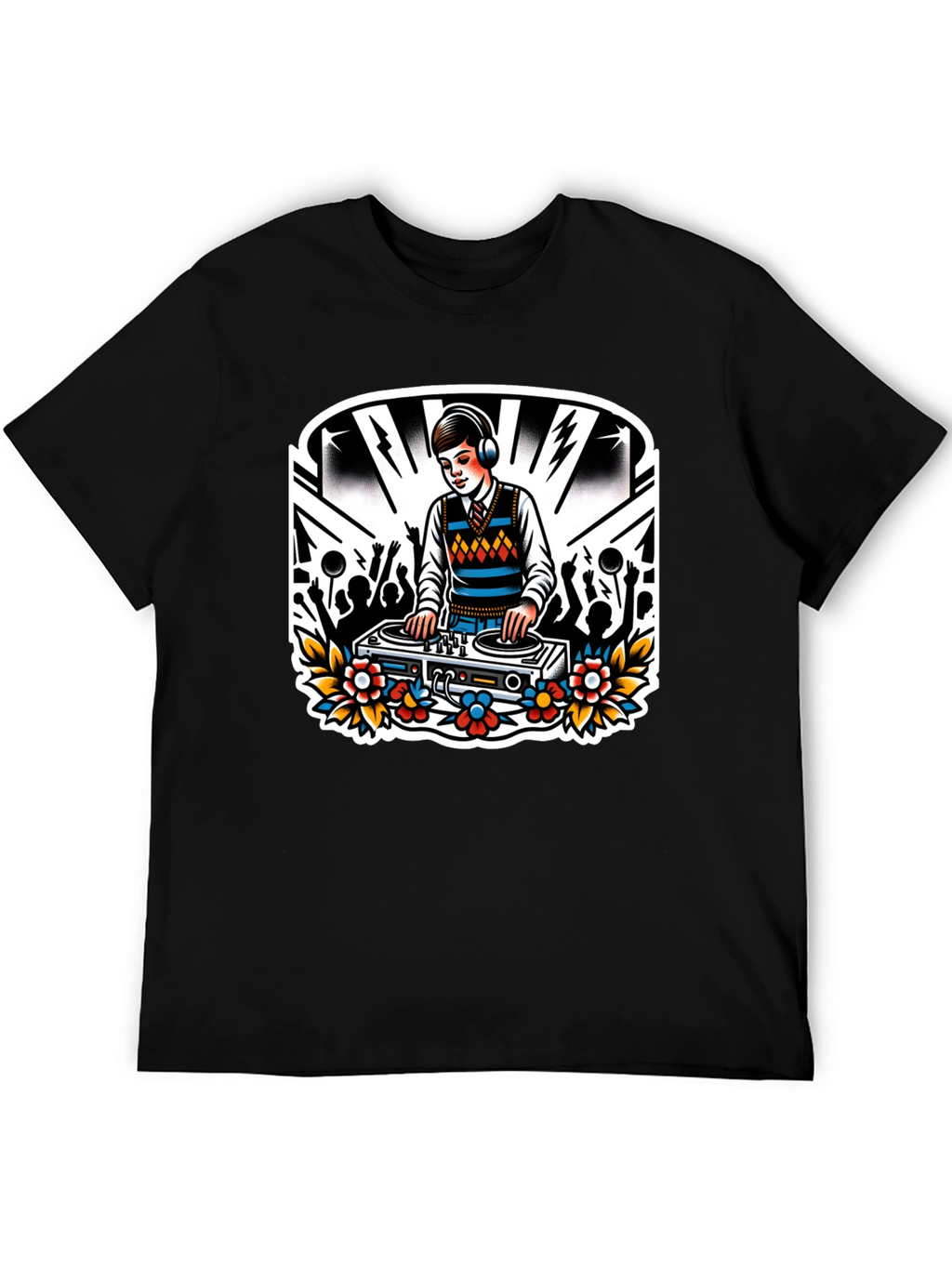 DJ Retro Graphic Tee - Black