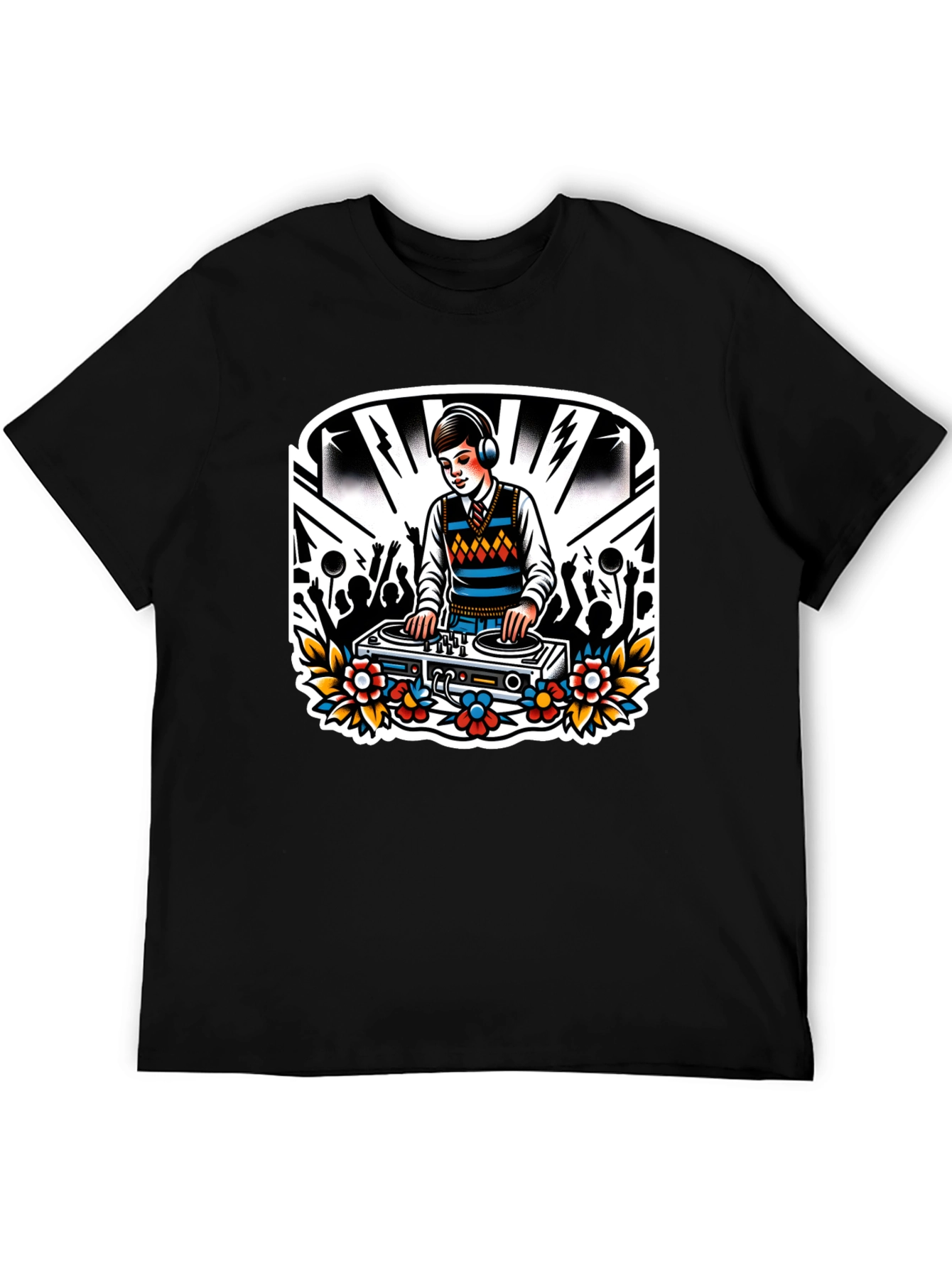 DJ Retro Graphic Tee - Black
