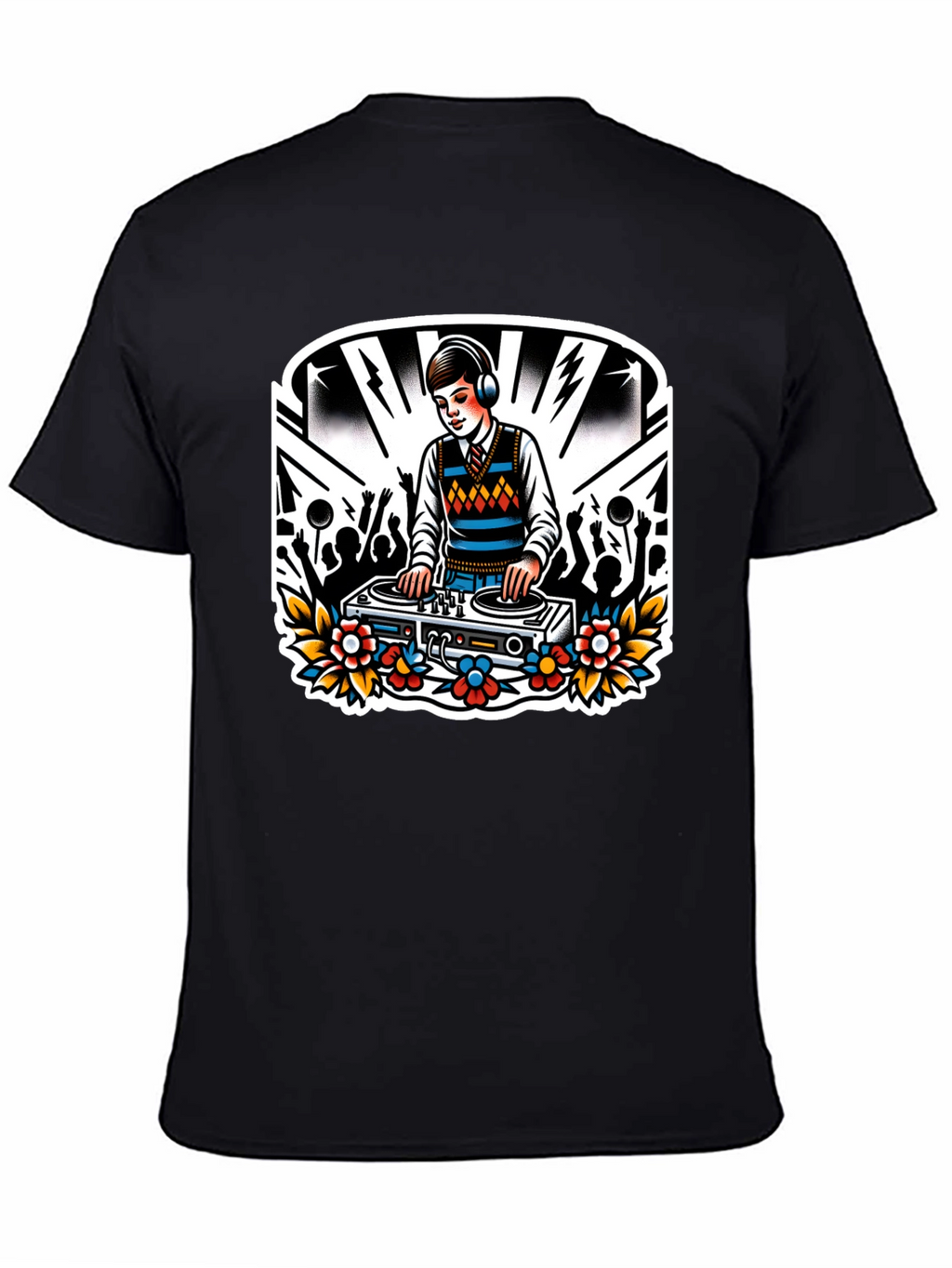 DJ Retro Graphic Tee - Black