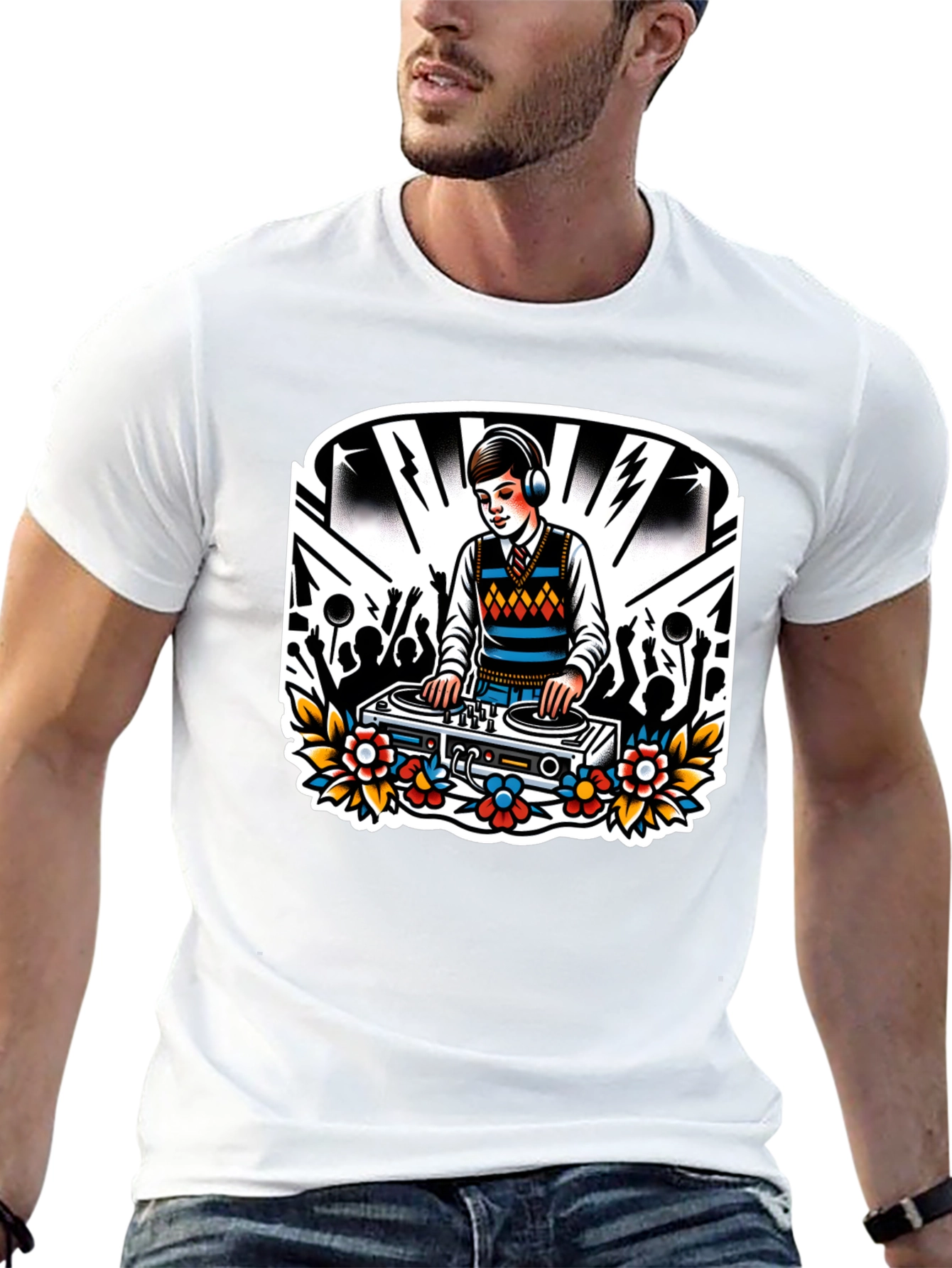 DJ Retro Graphic Tee - Black