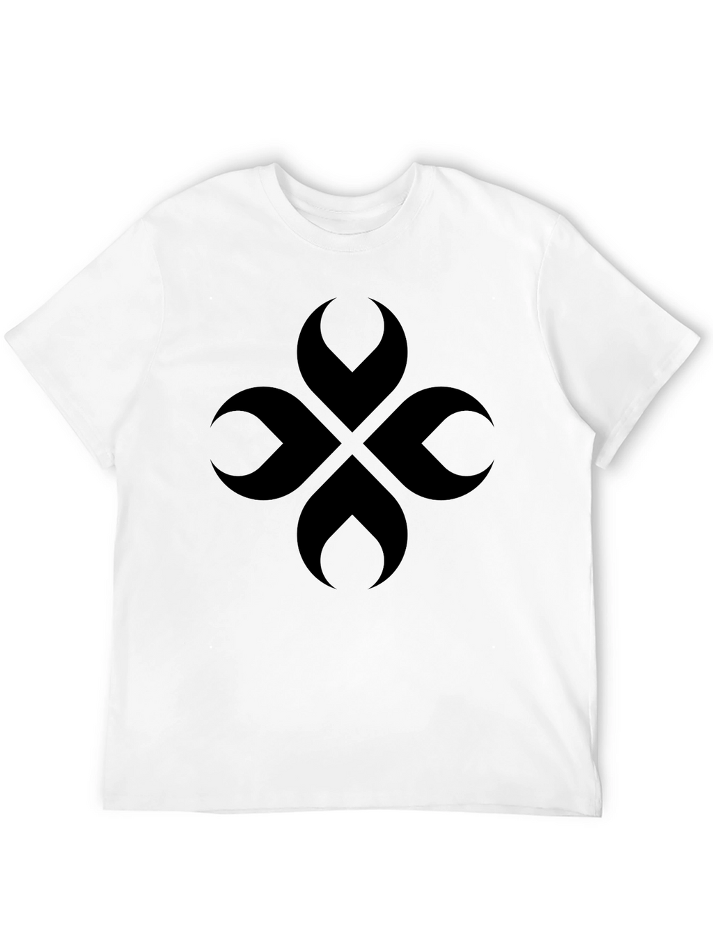 Abstract Clover Tee - Modern Black Graphic T-Shirt