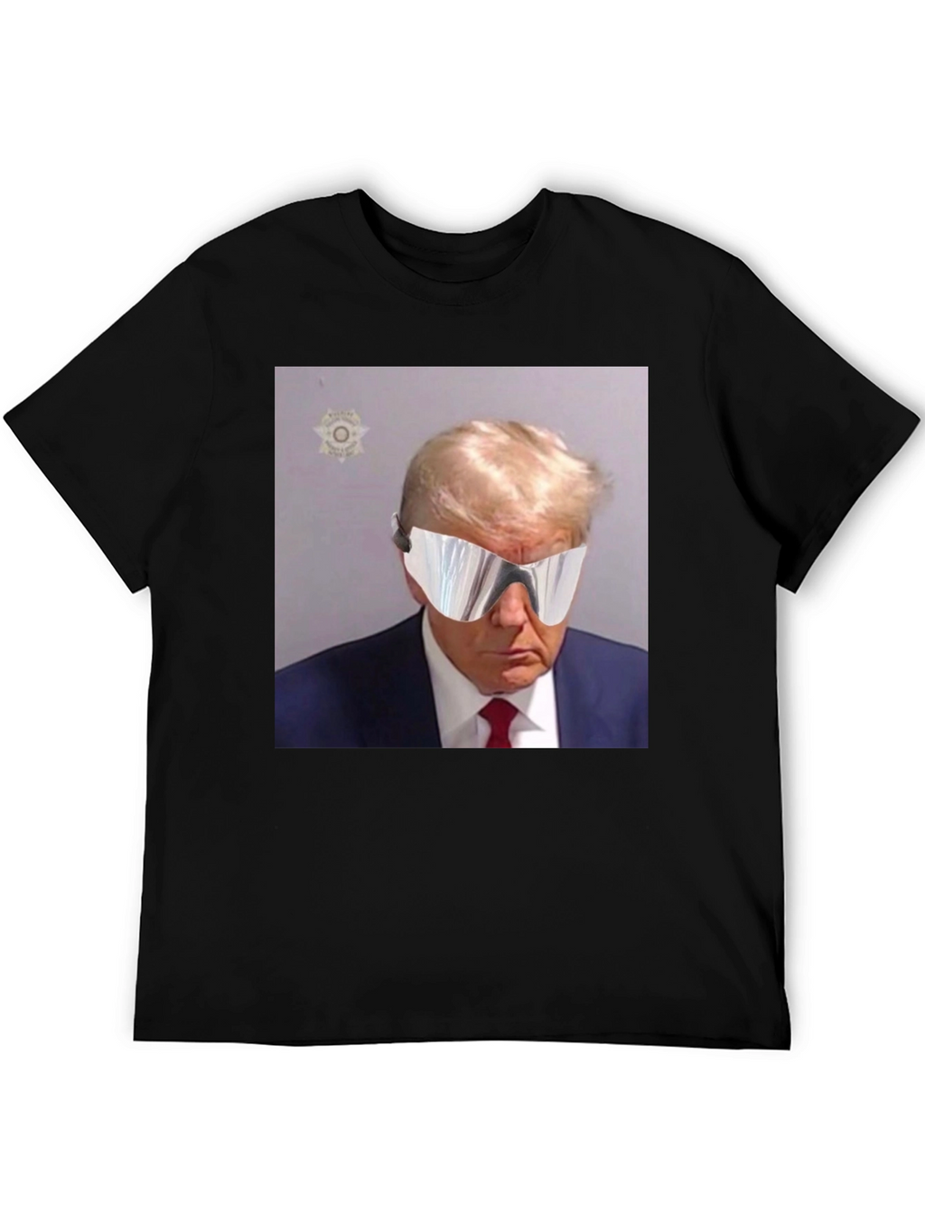 Trump Mugshot Sunglasses Graphic Tee - Mens Black T-Shirt