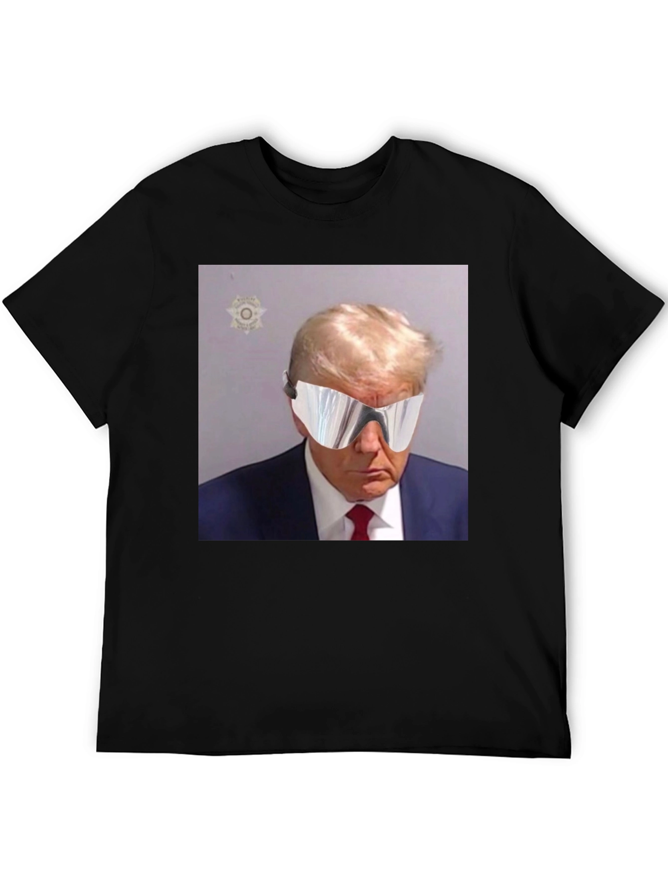 Trump Mugshot Sunglasses Graphic Tee - Mens Black T-Shirt