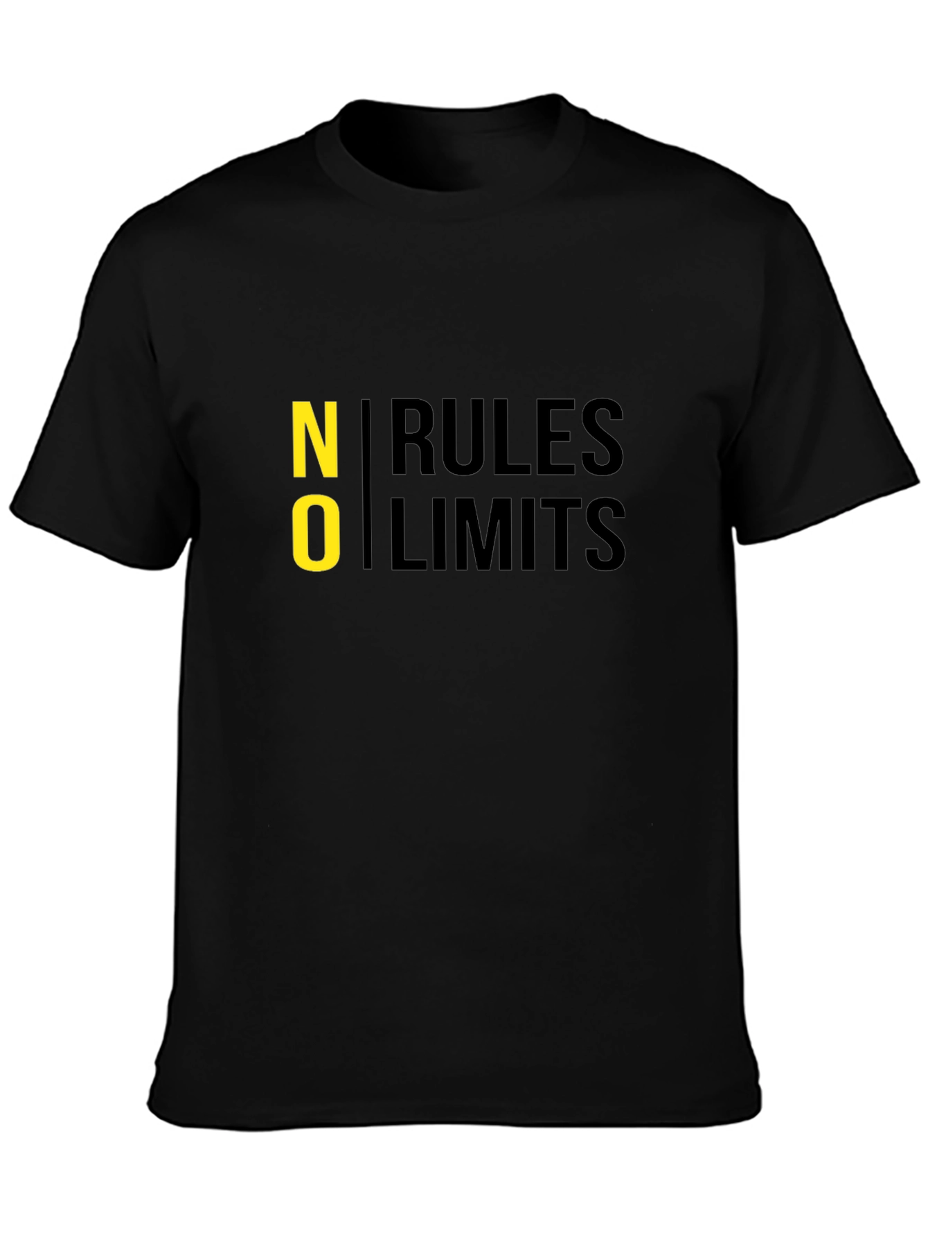 No Rules No Limits Black Graphic Tee