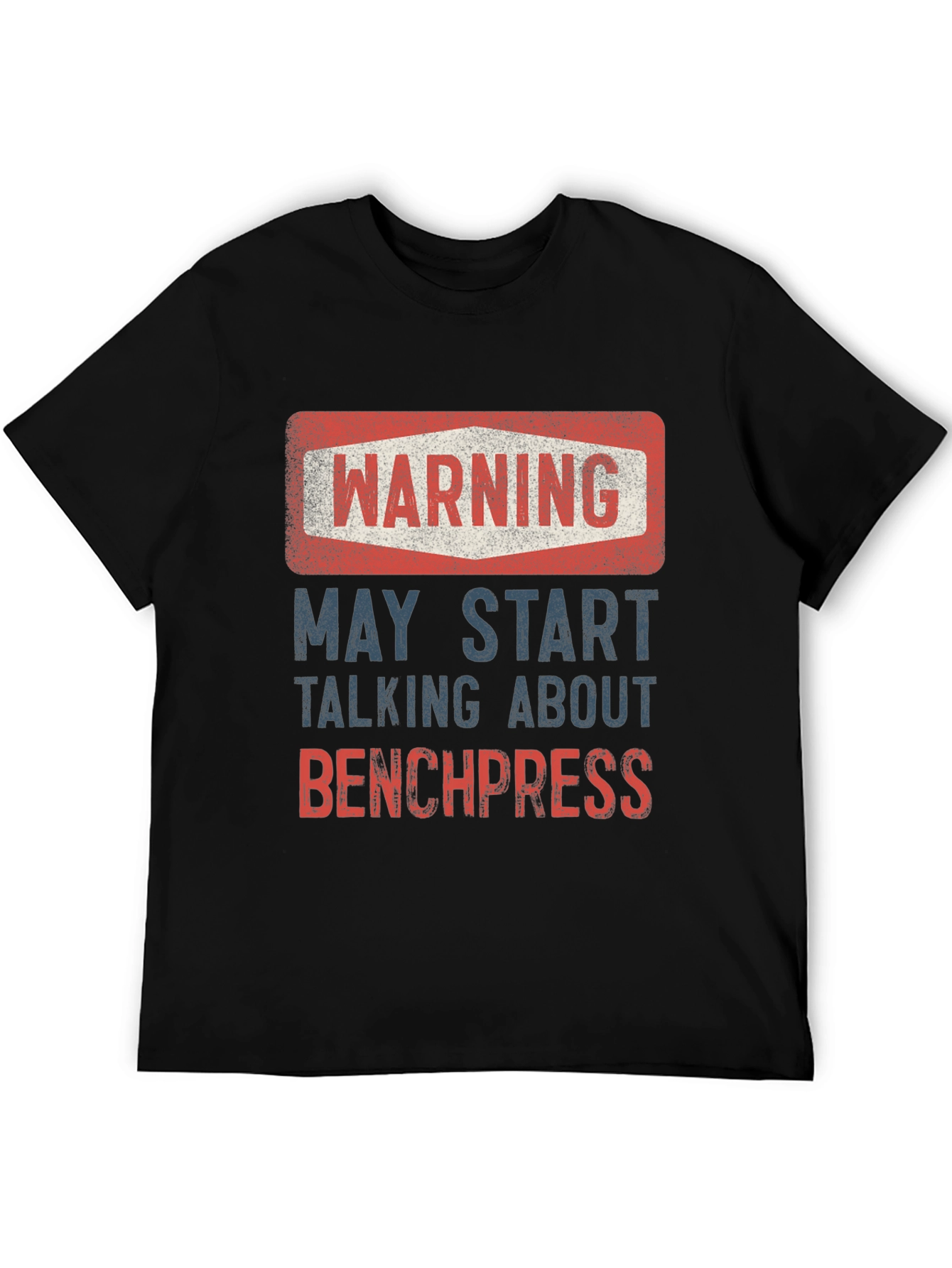 Warning Benchpress T-Shirt Funny Workout Gift